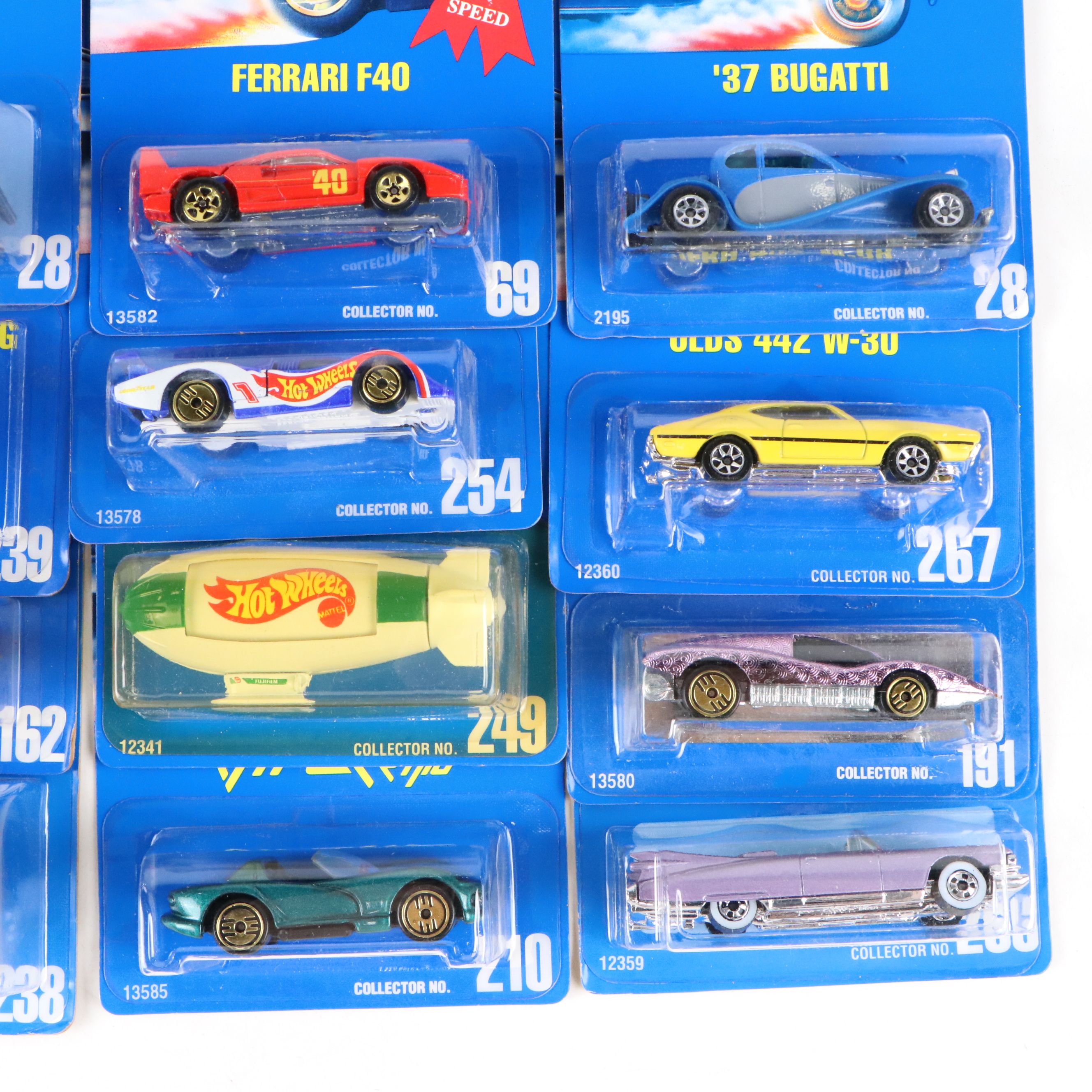 Hot Wheels "Ferrari F40," "Mazda MX-5 Miata" and More Toy Cars, 1991–1992