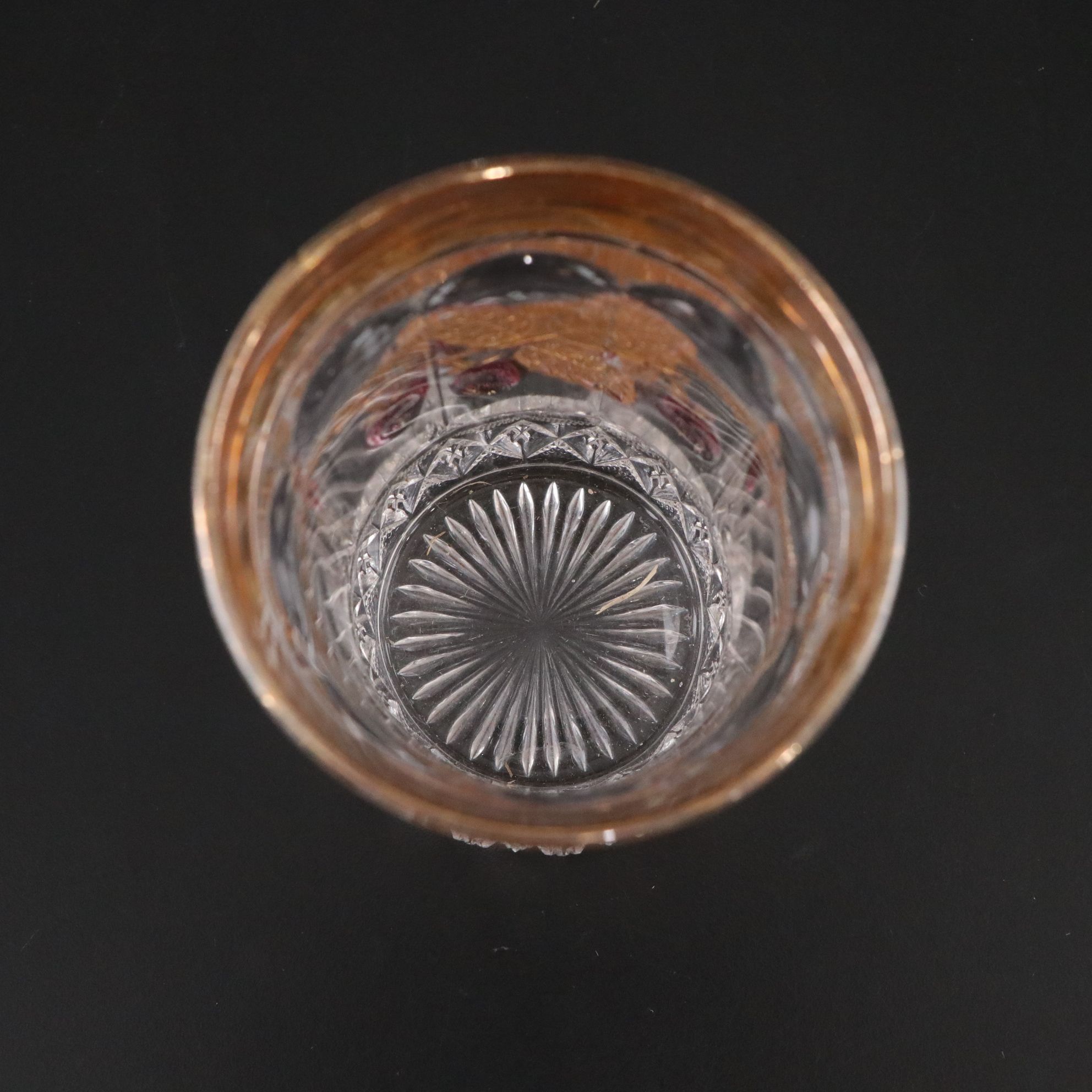 Northwood "Strawberry & Cable Ruby" Pitcher & Tumblers