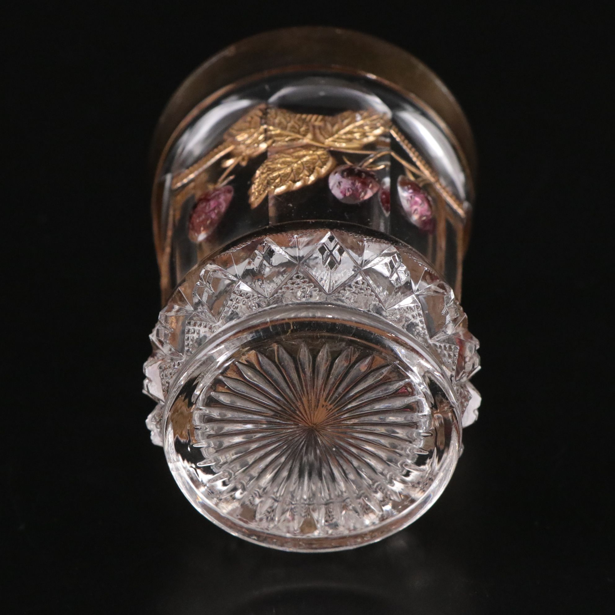 Northwood "Strawberry & Cable Ruby" Pitcher & Tumblers