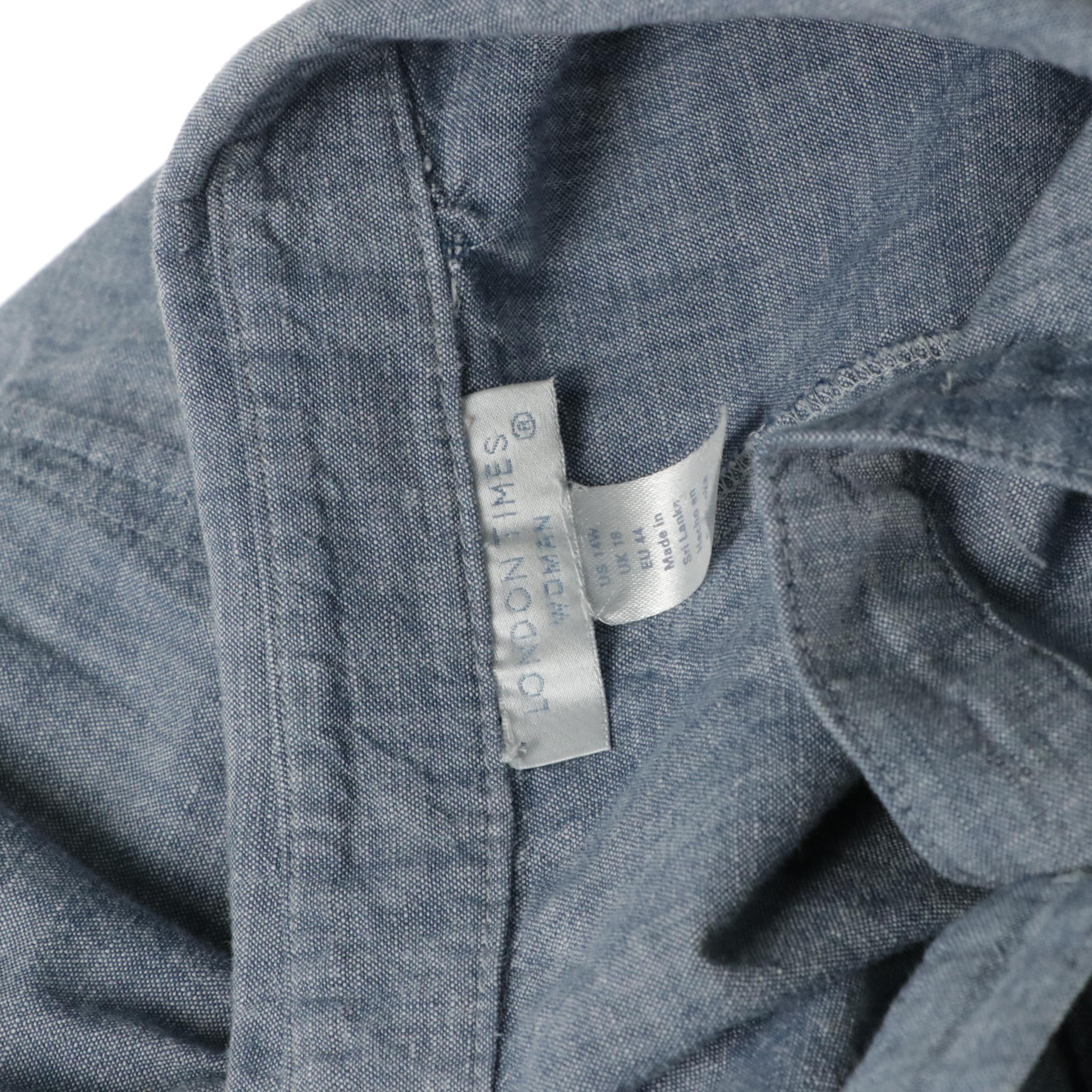 Ann Taylor B&W Floral Cotton Wrap Dress, London Times Pleated Denim Shirt Dress