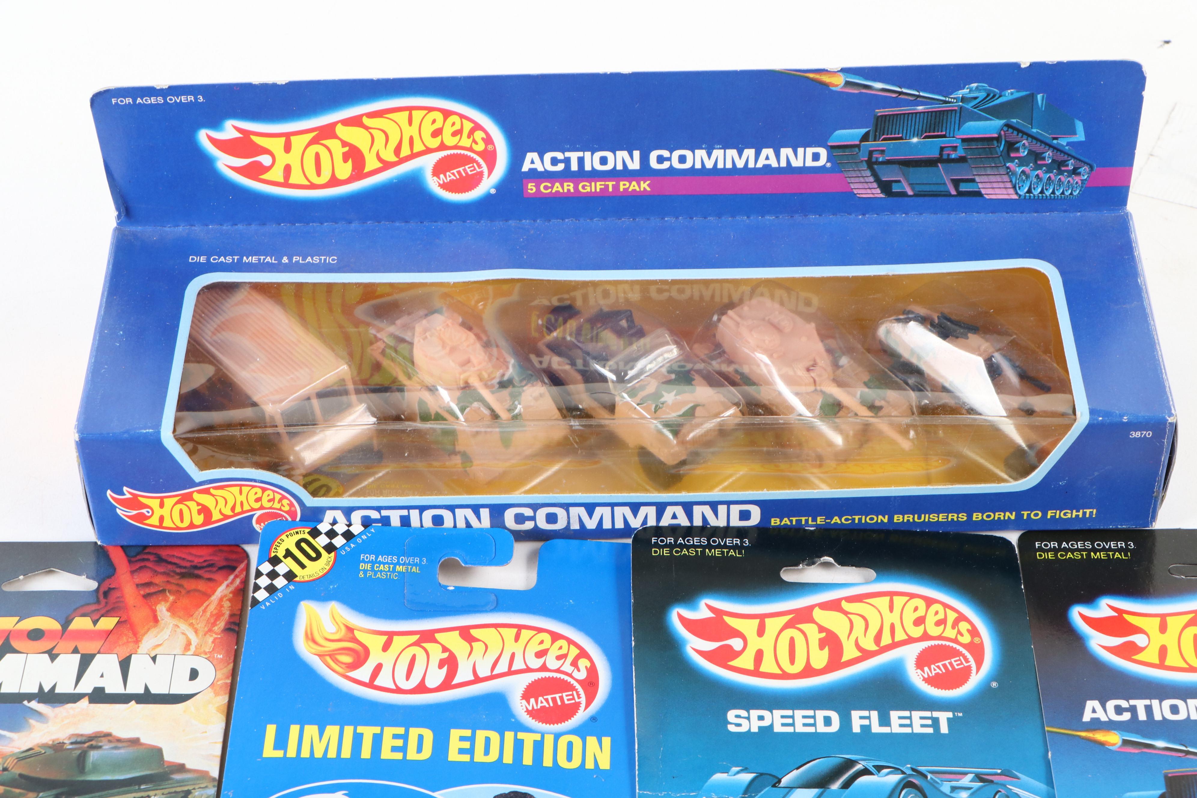 Hot Wheels "Action Command" Gift Pack and More Toy Cars, 1980s–1990s