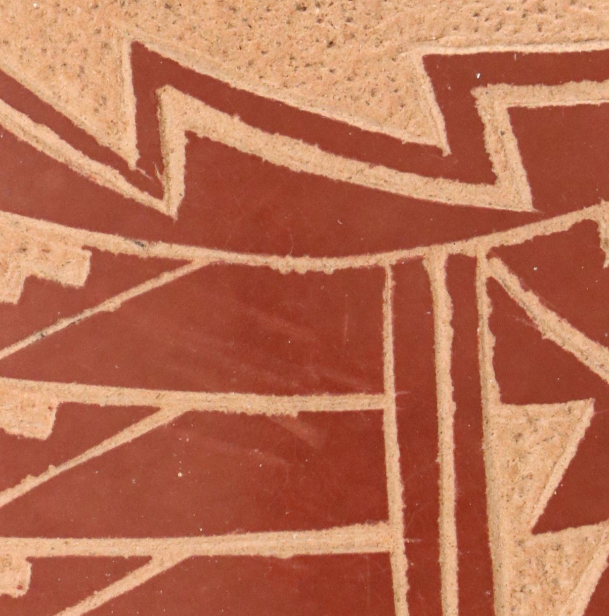 Vangie Tafoya Jemez Pueblo Redware Sgraffito Avanyu Vase