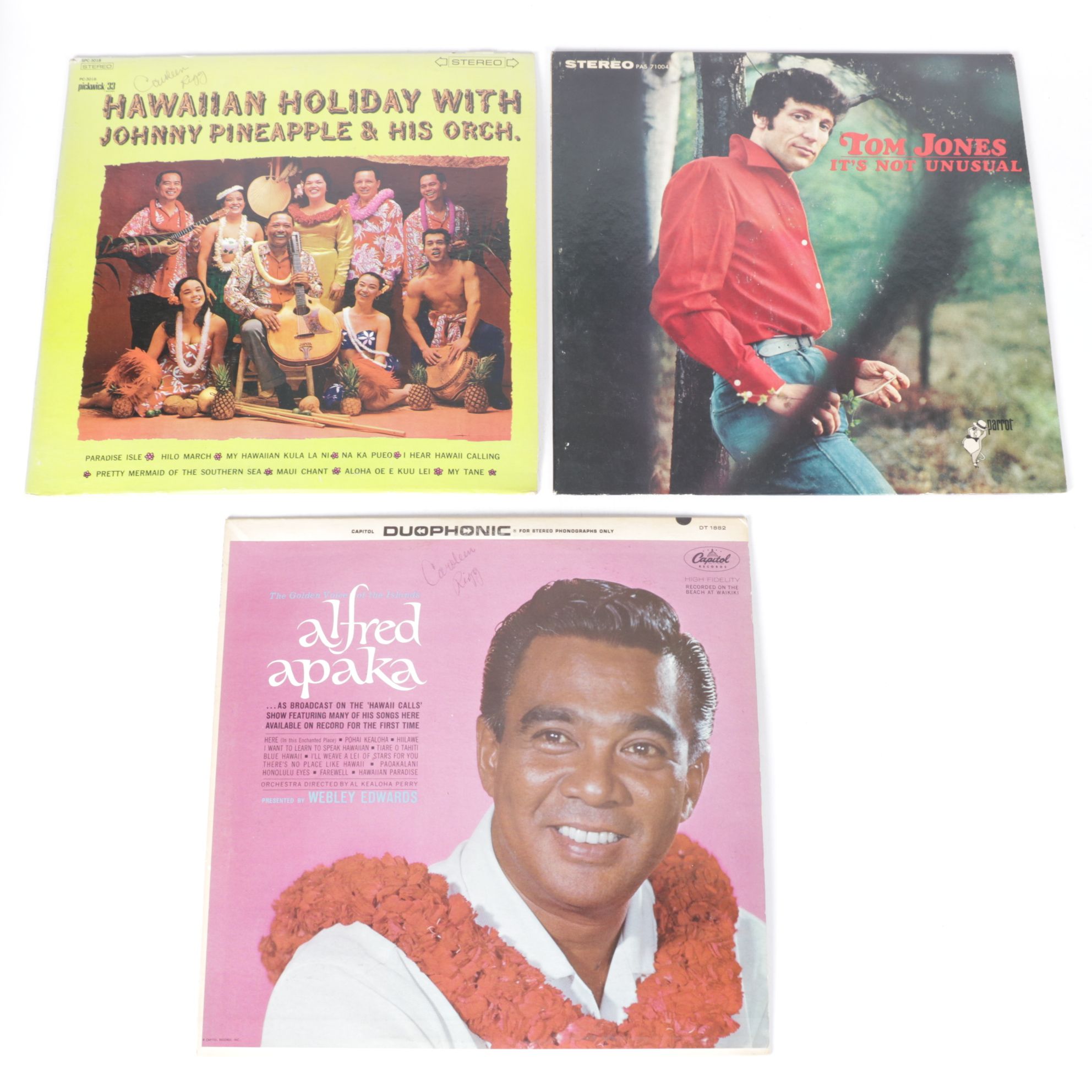 "Hawaiian Holiday with Johnny Pineapple" with Tom Jones and Other Vinyl Records