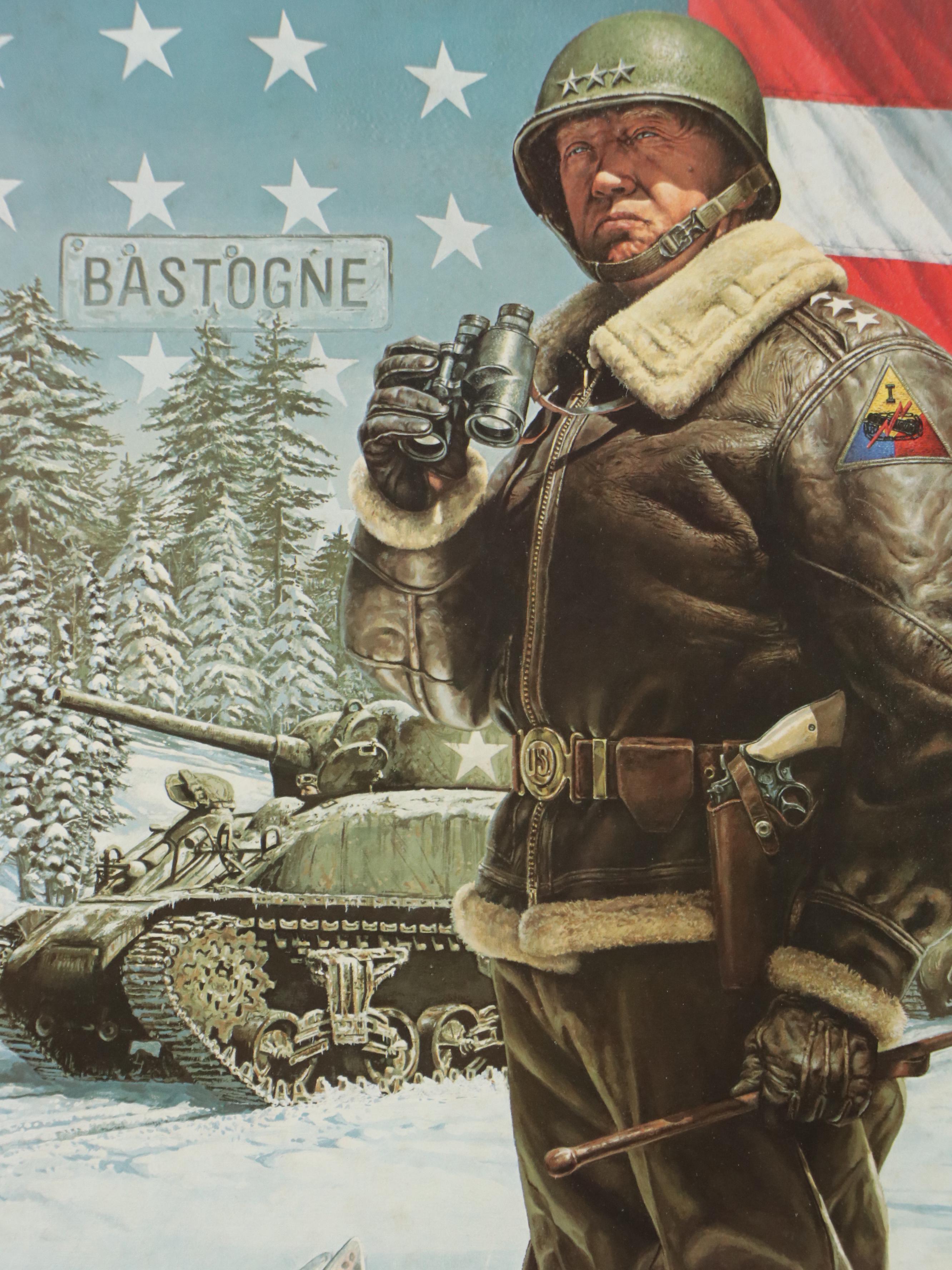 Offset Lithograph After Michael Gnatek "Patton," Late 20th Century