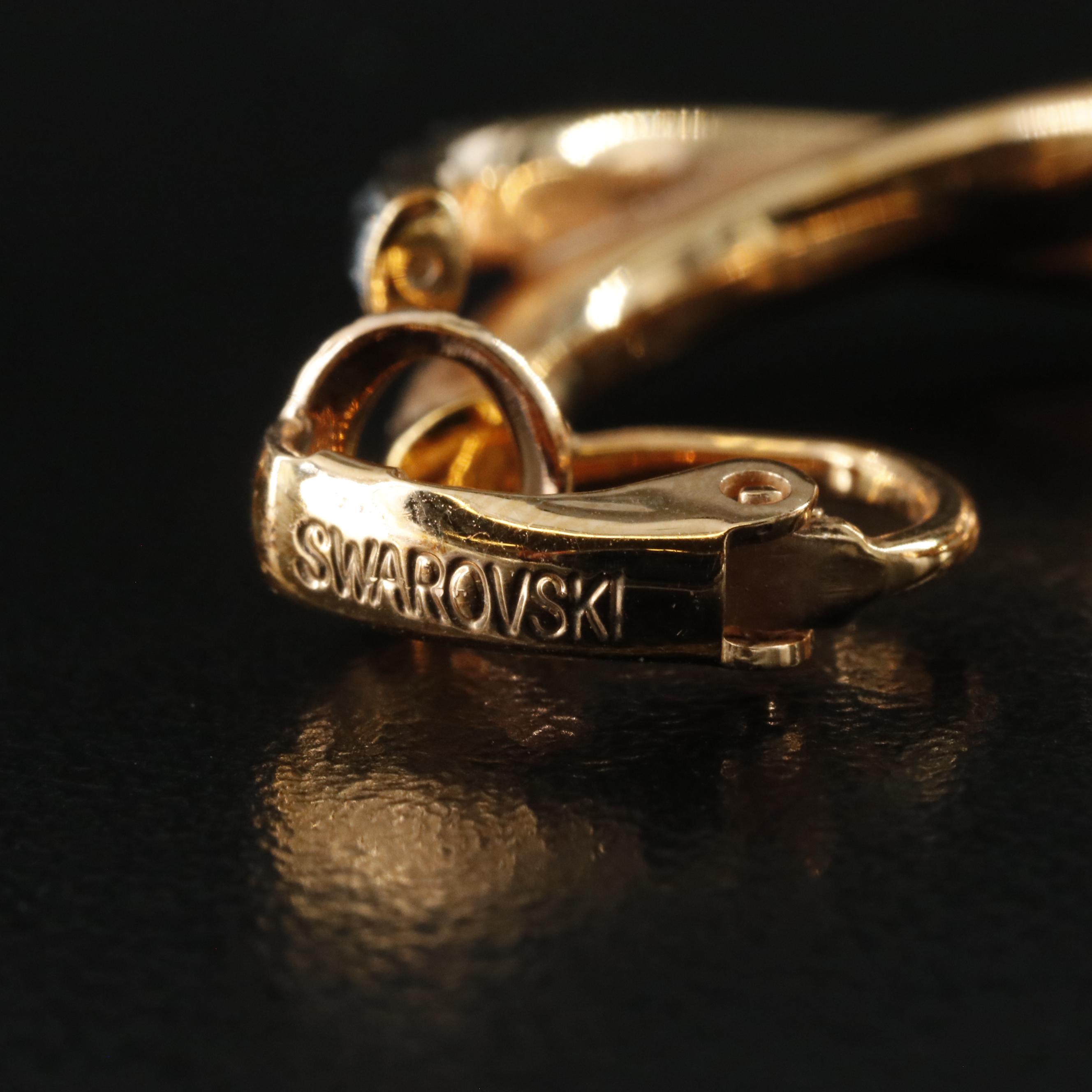 Swarovski Crystal Crossover Half-Hoops