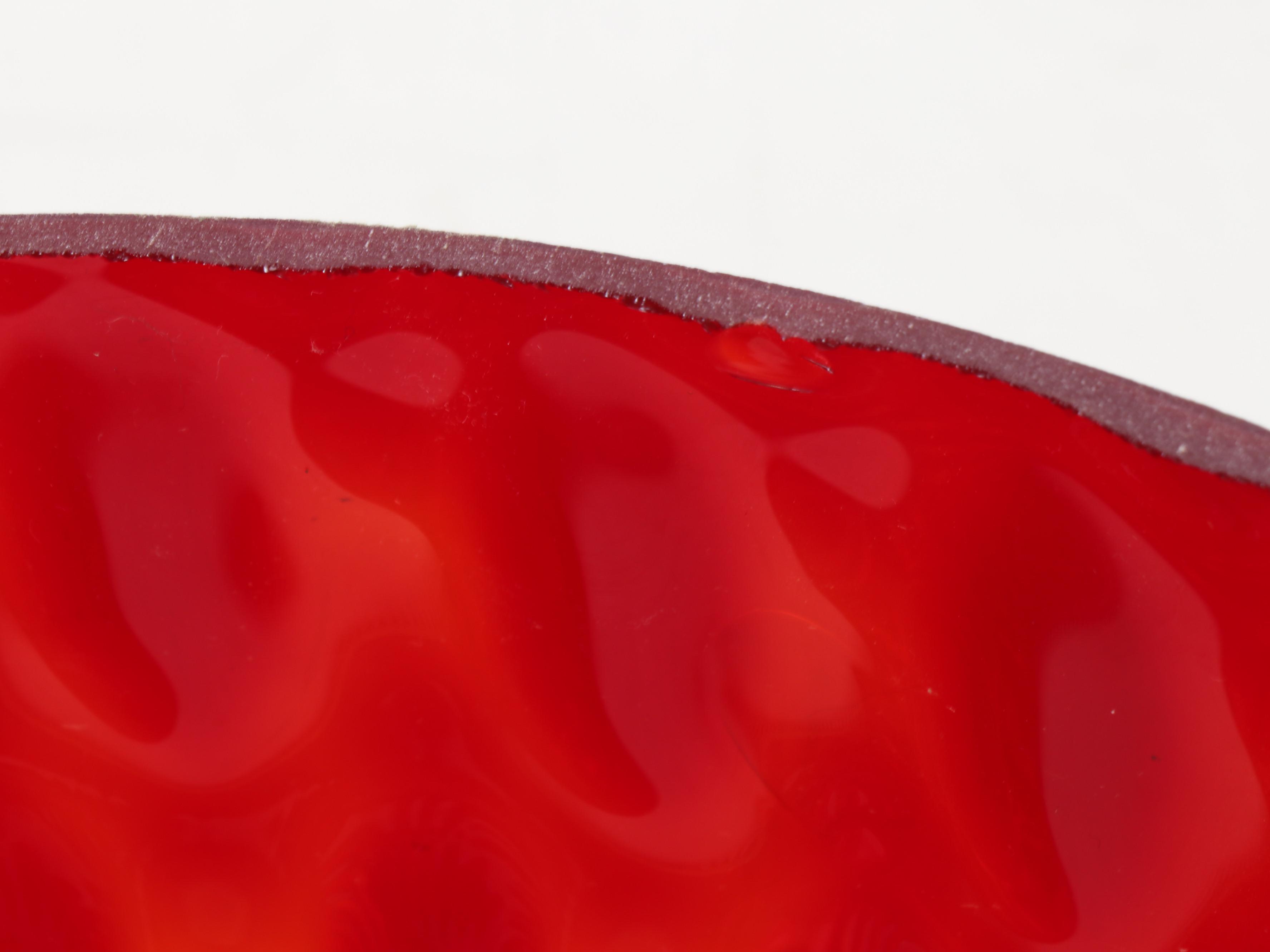 Victorian Style Red Optic Glass Hallway Pendant Lamp, 20th Century