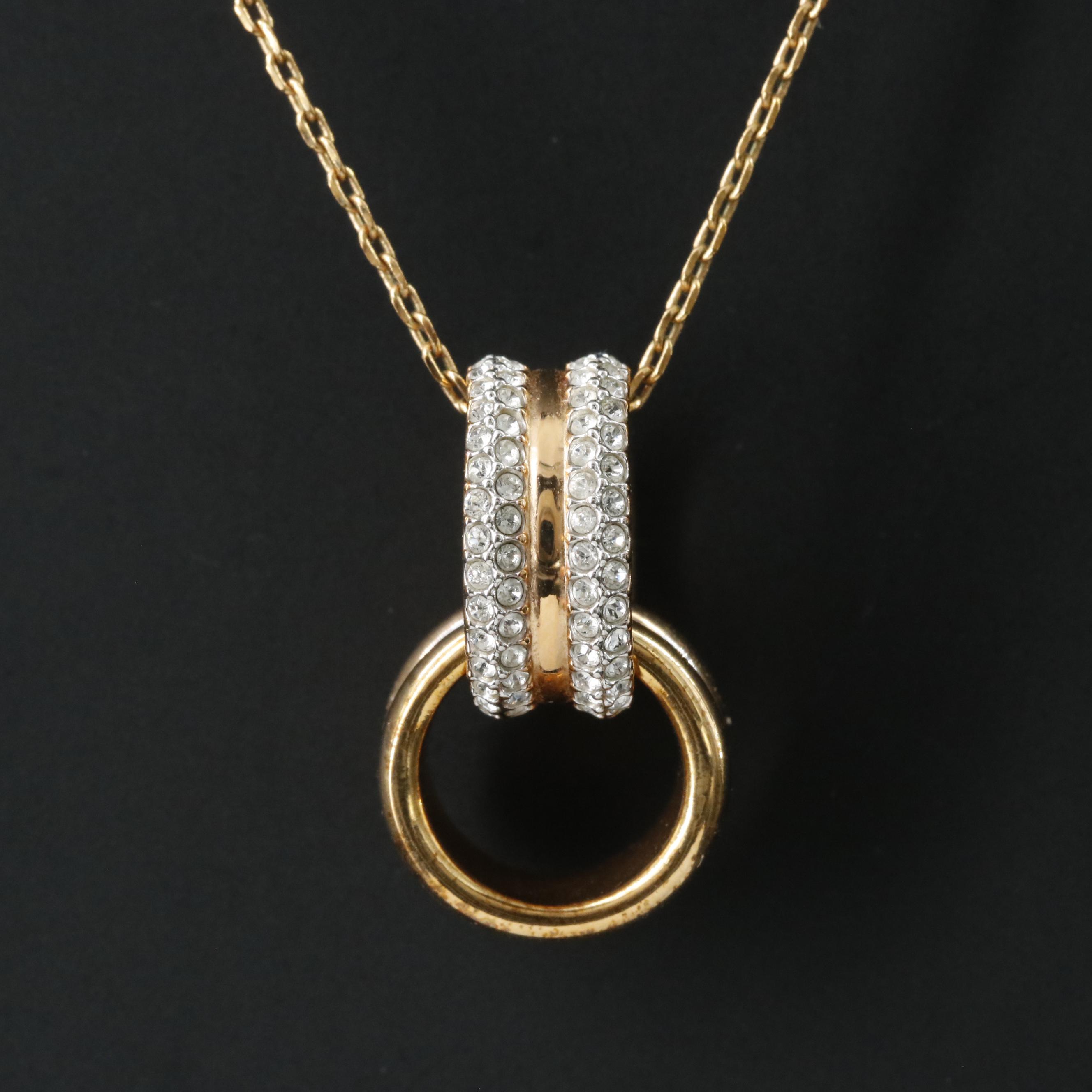 Swarovski Crystal Interlocking Pendant Necklace