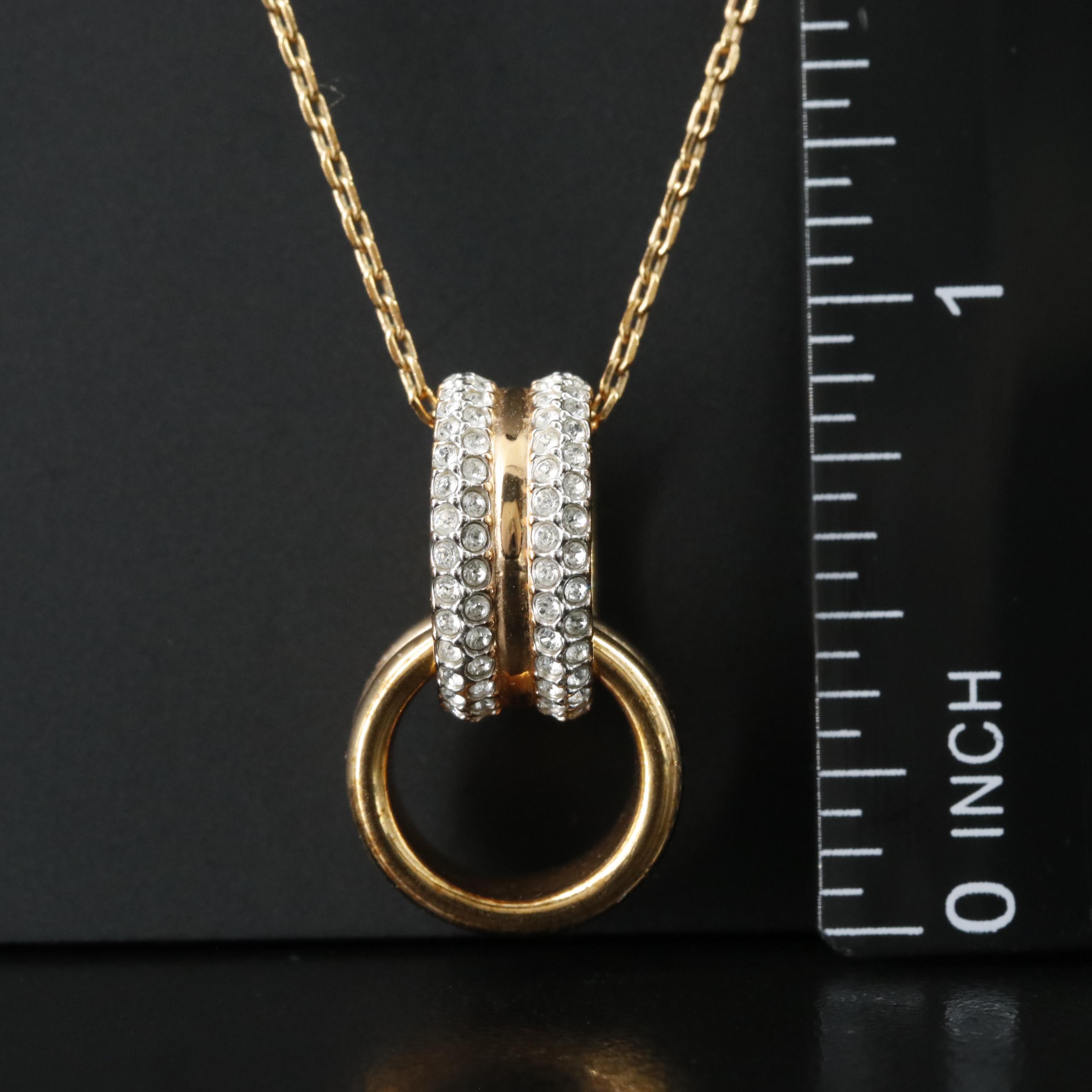 Swarovski Crystal Interlocking Pendant Necklace