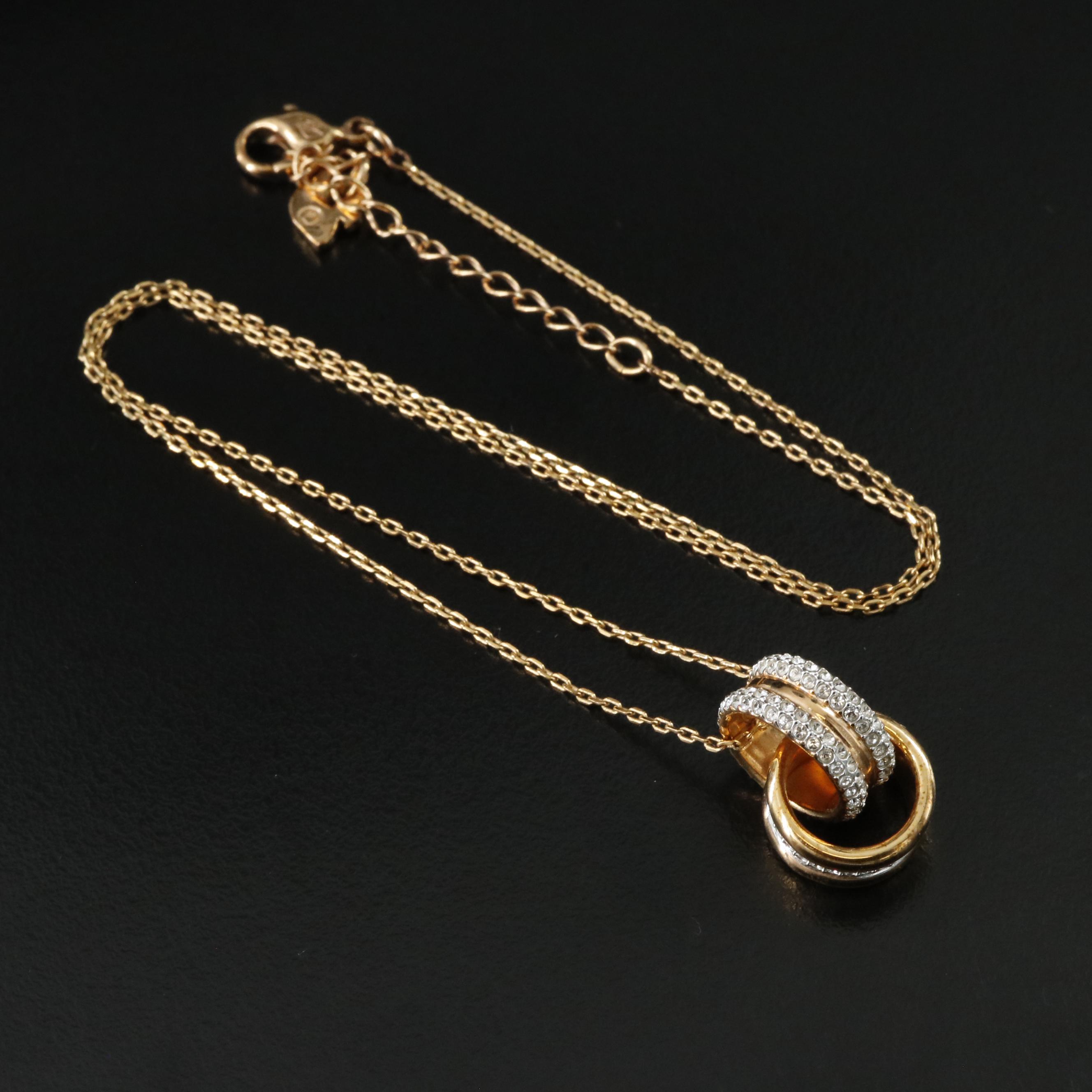 Swarovski Crystal Interlocking Pendant Necklace
