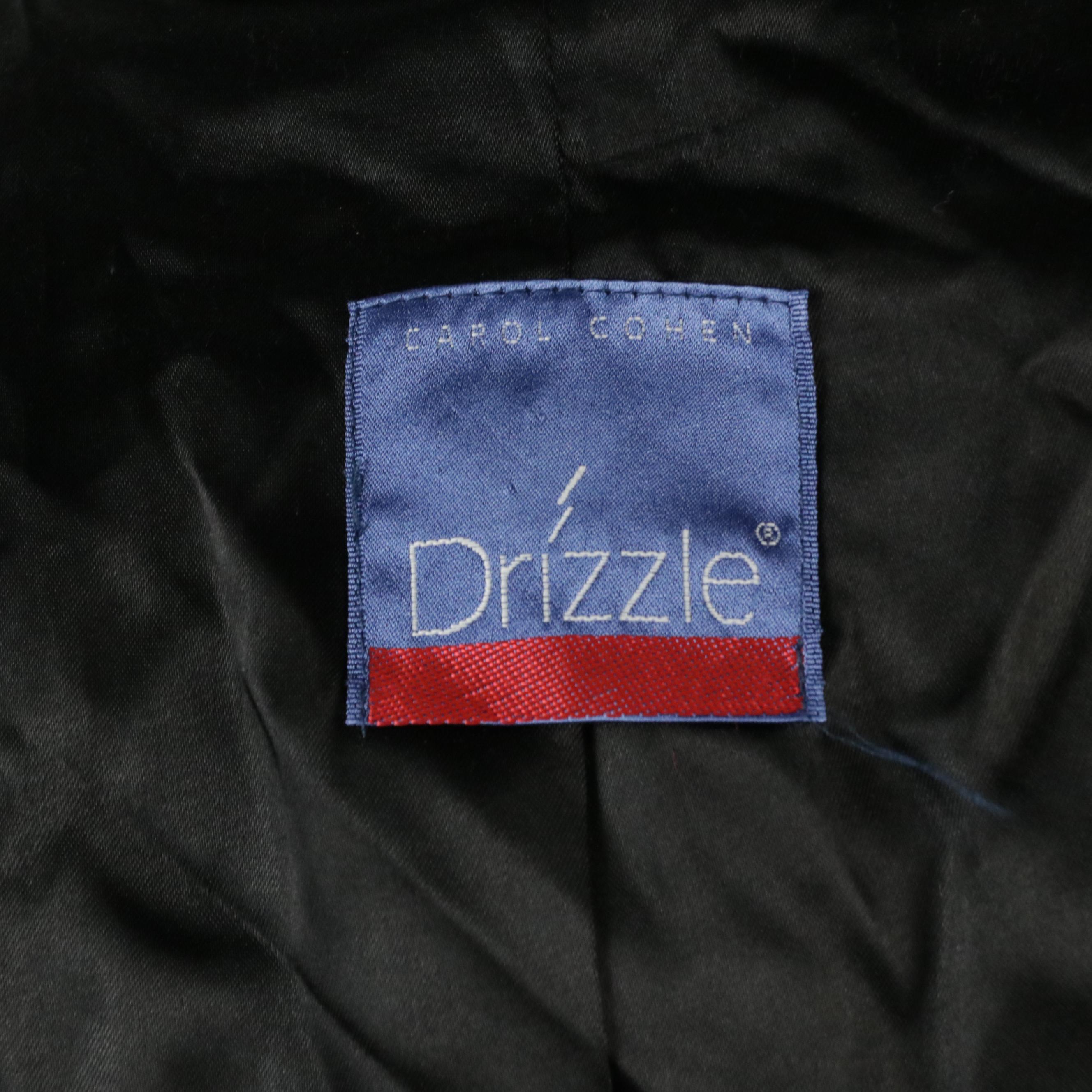 Carol Cohen for Drizzle Military Style Double-Breasted Cotton Velveteen Coat