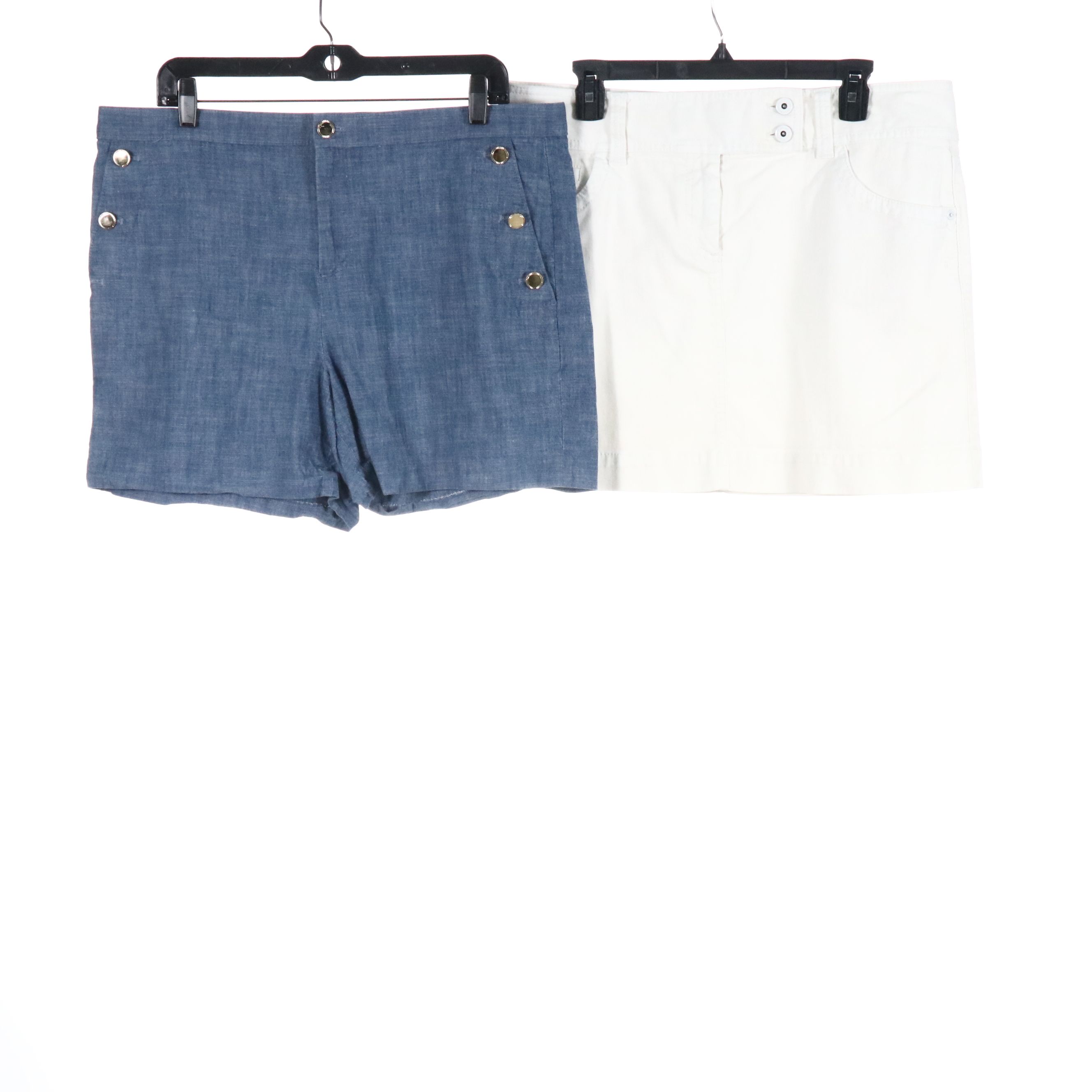 Banana Republic Mini Shirt and Shorts with Ann Taylor Loft Denim Skirt and More