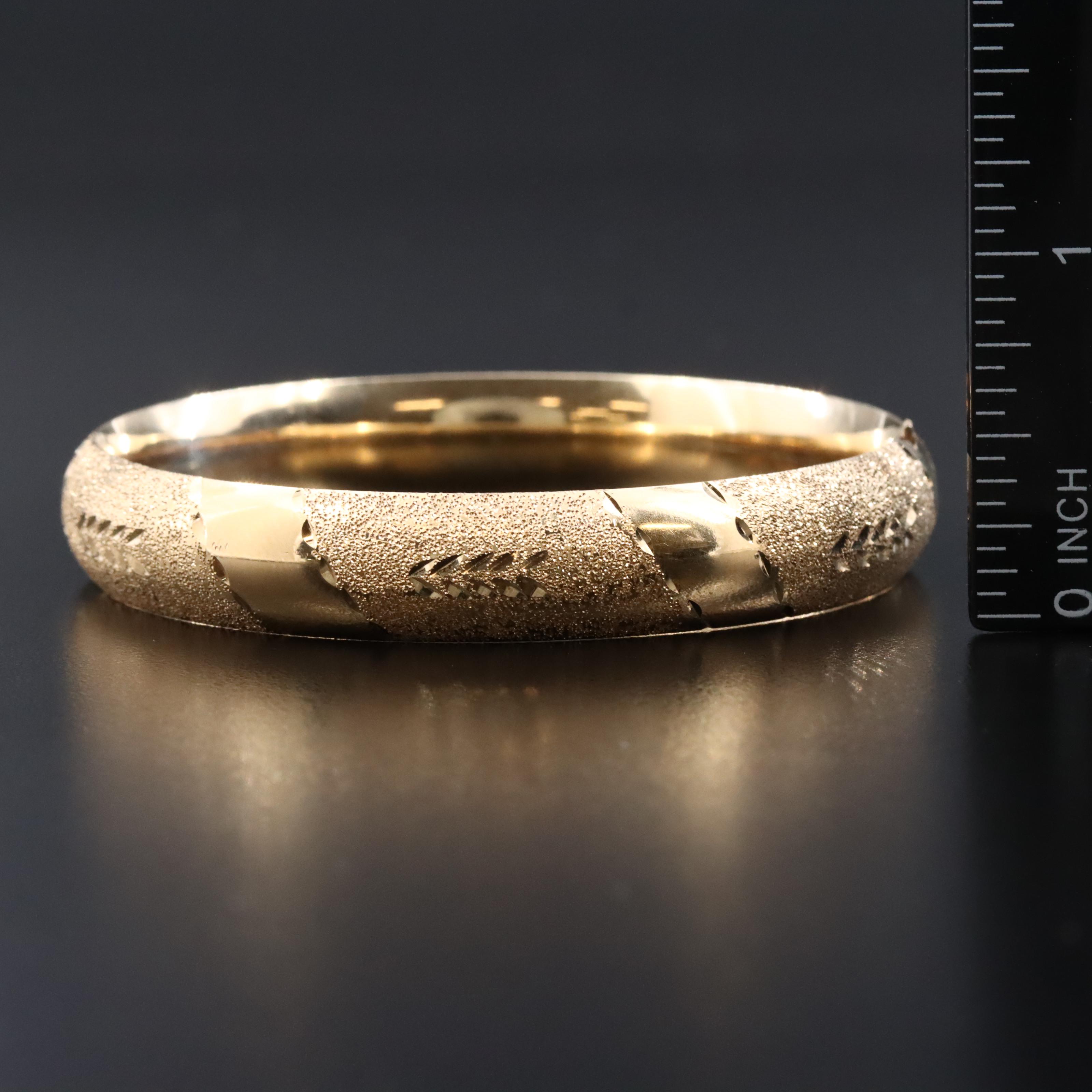 14K Hinged Bangle Bracelet