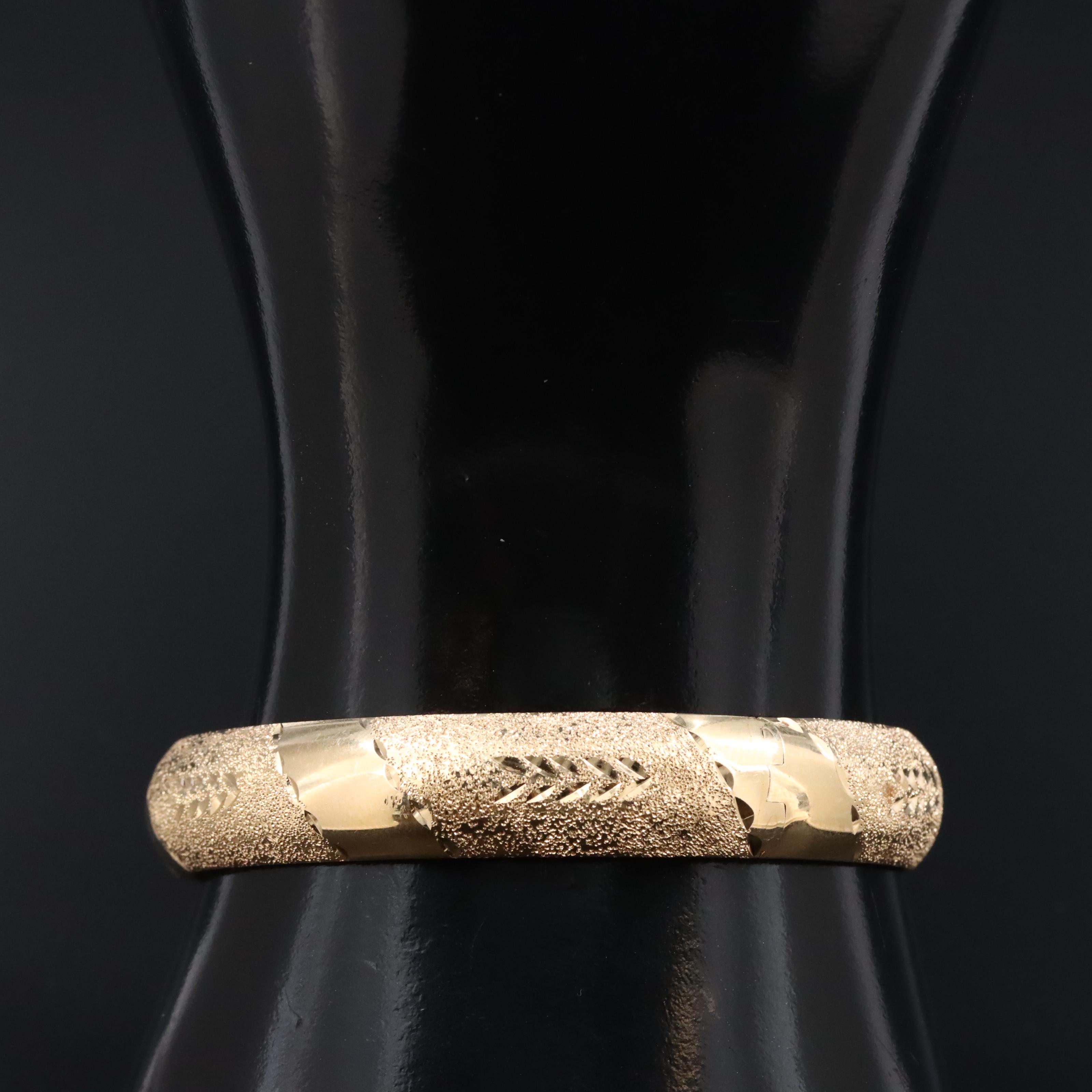 14K Hinged Bangle Bracelet