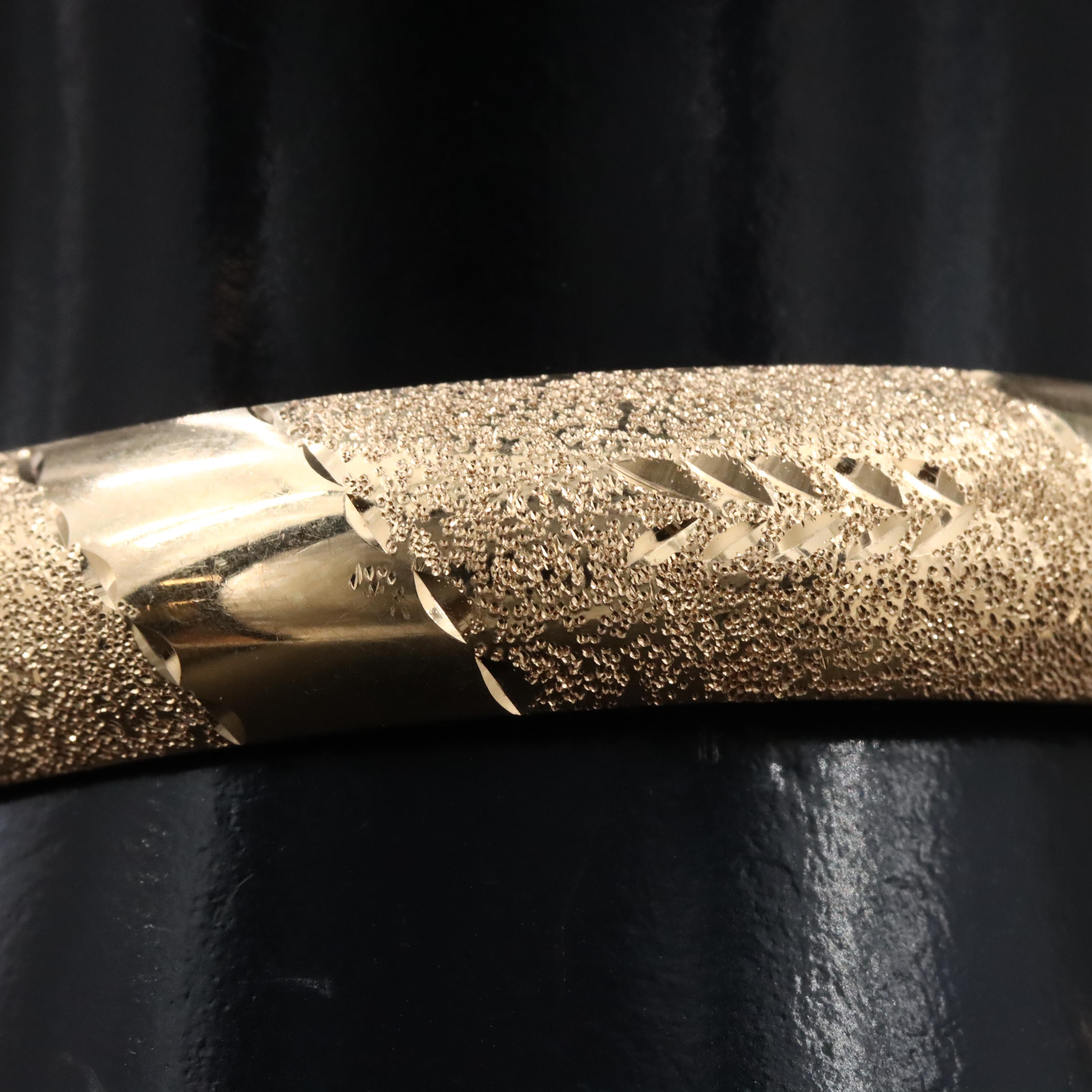 14K Hinged Bangle Bracelet