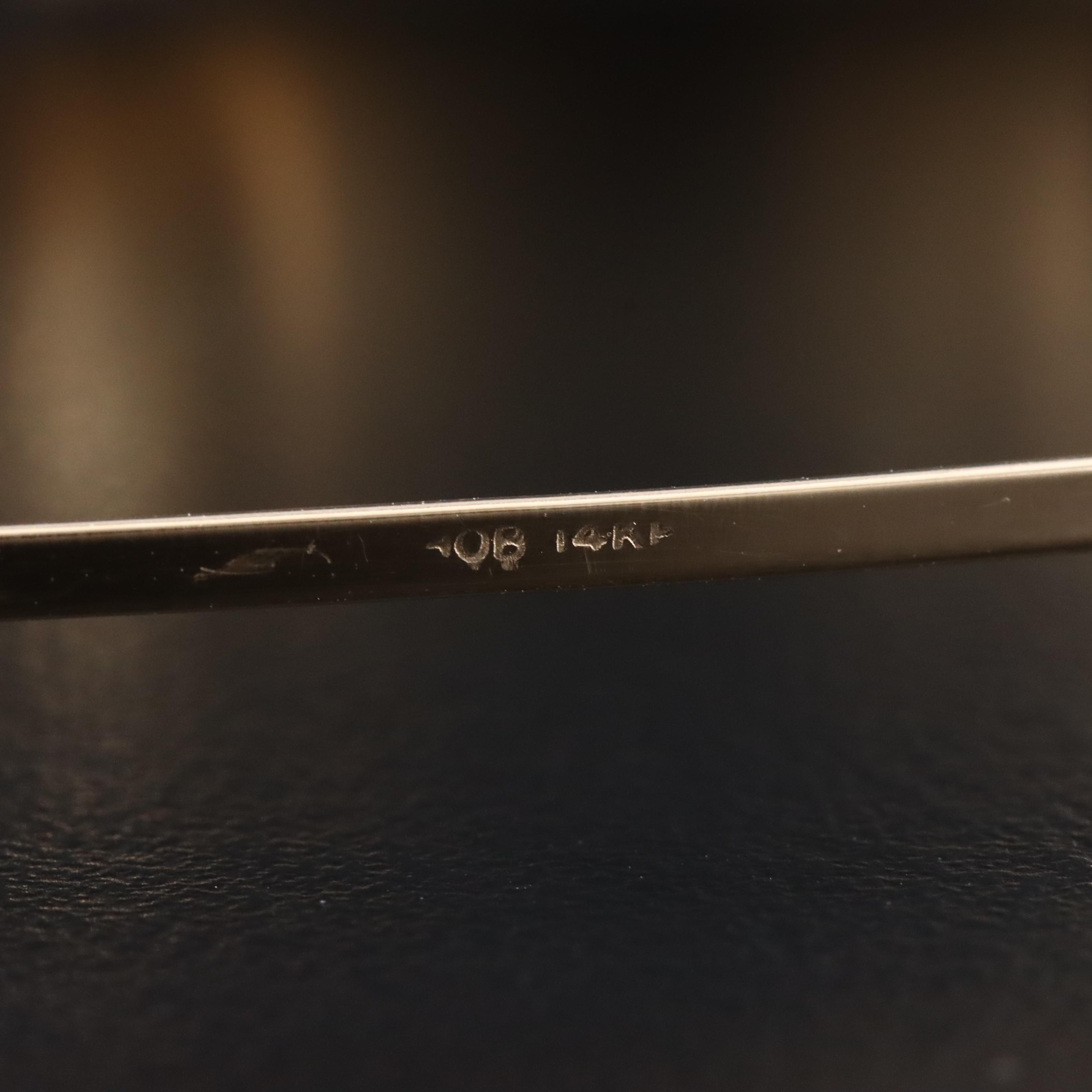 14K Hinged Bangle Bracelet