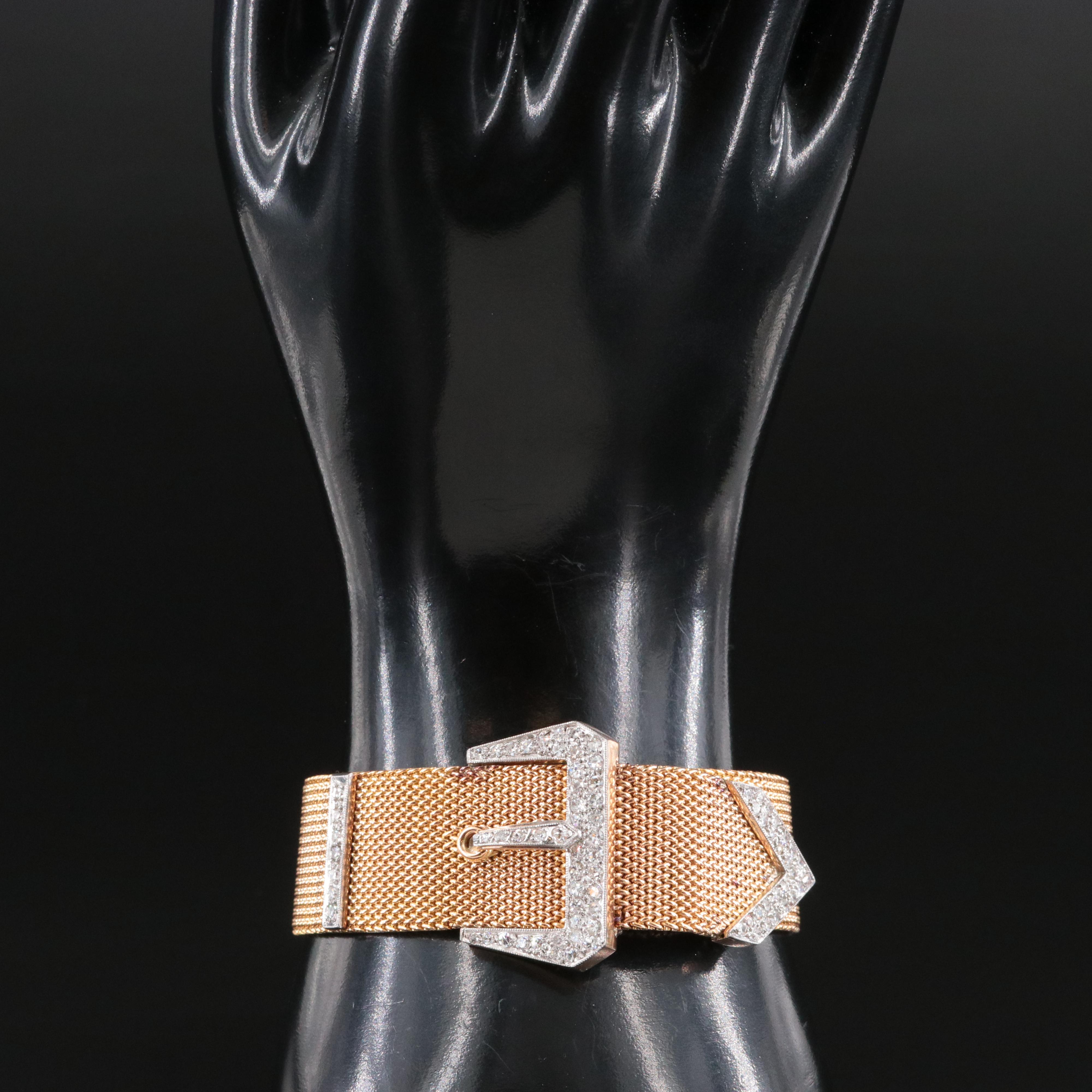 18K 1.98 CTW Diamond Buckle Bracelet