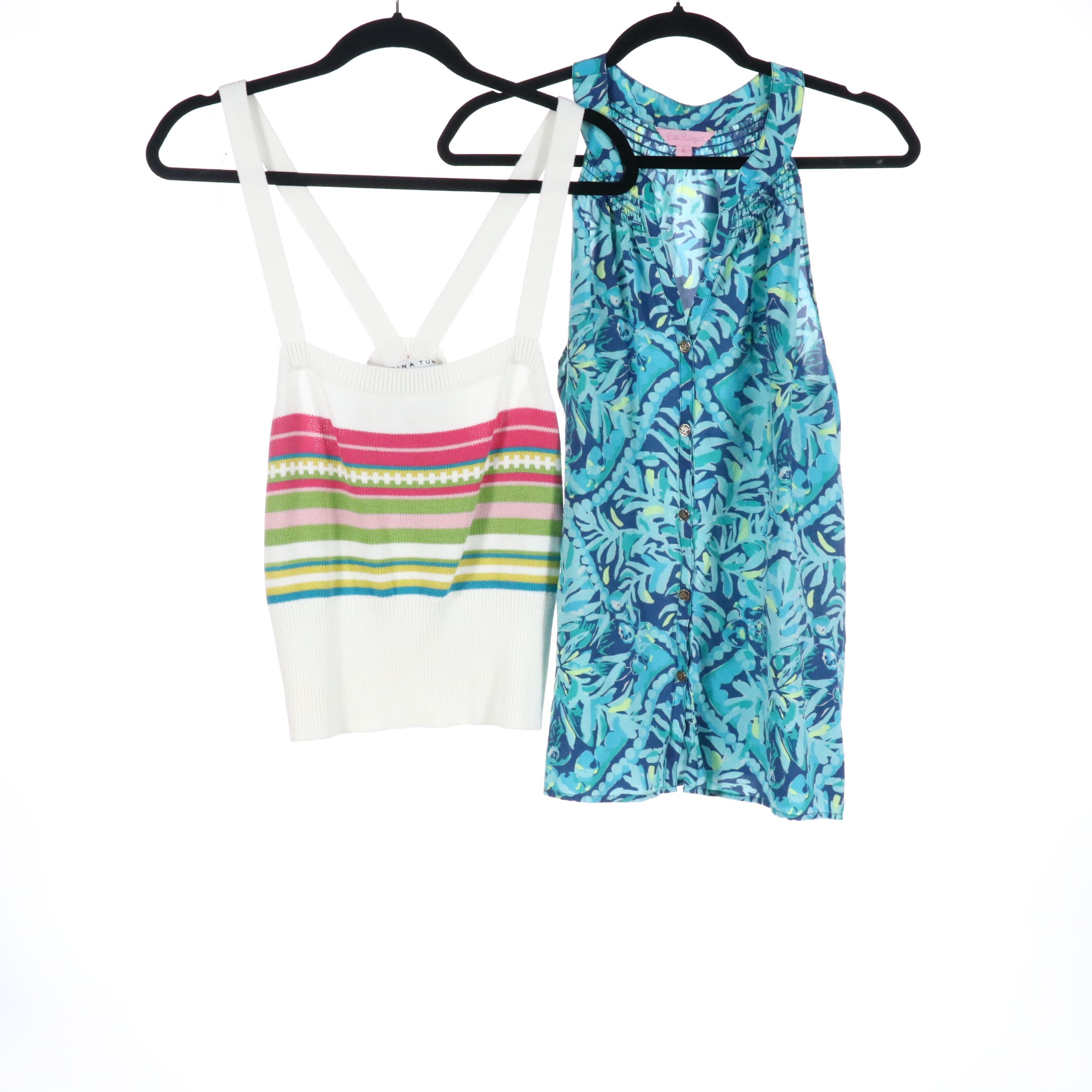 Lilly Pultizer Sleeveless Blouses and Luxletic Active Top with More Tank Tops