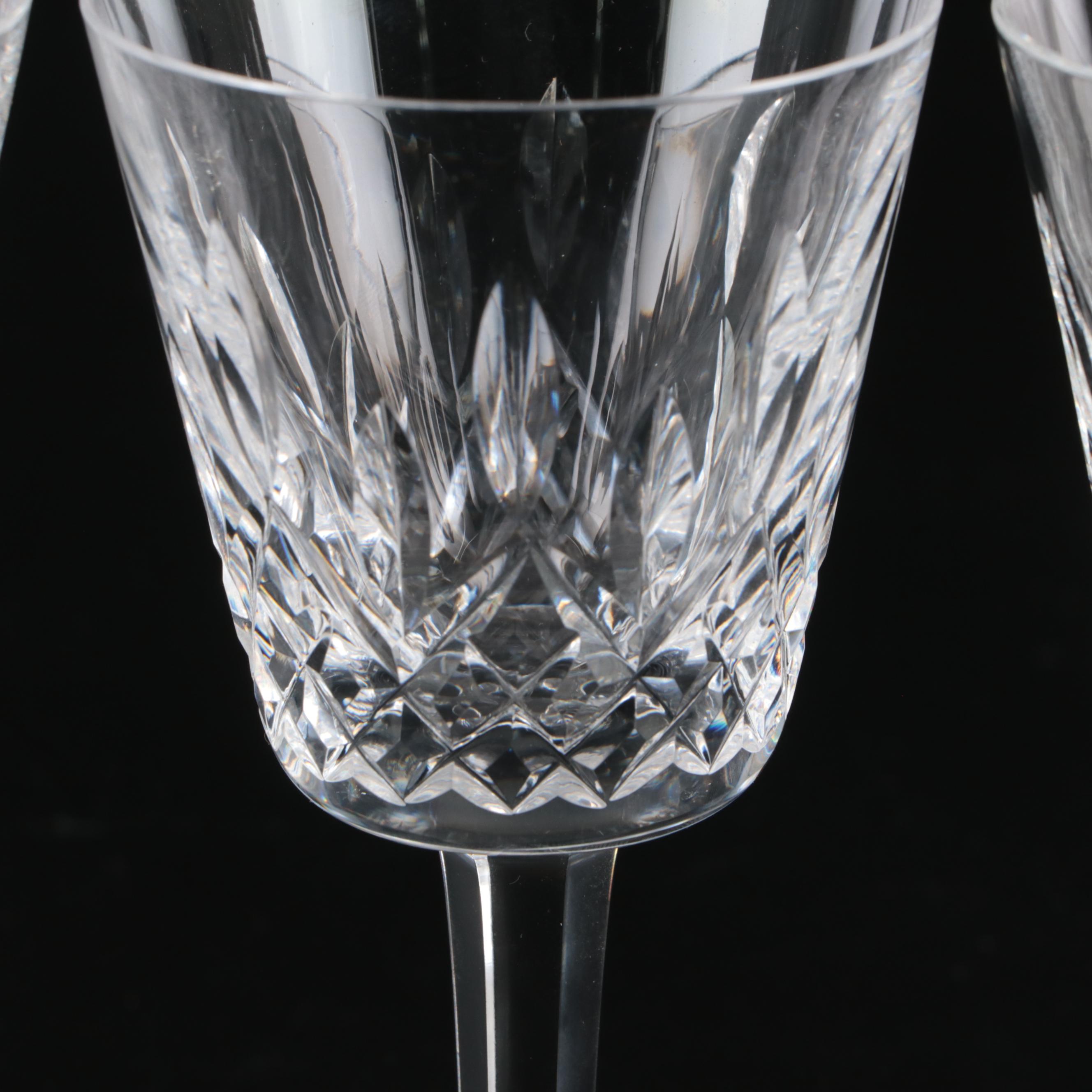 Waterford "Lismore" Crystal Claret Wine Glasses