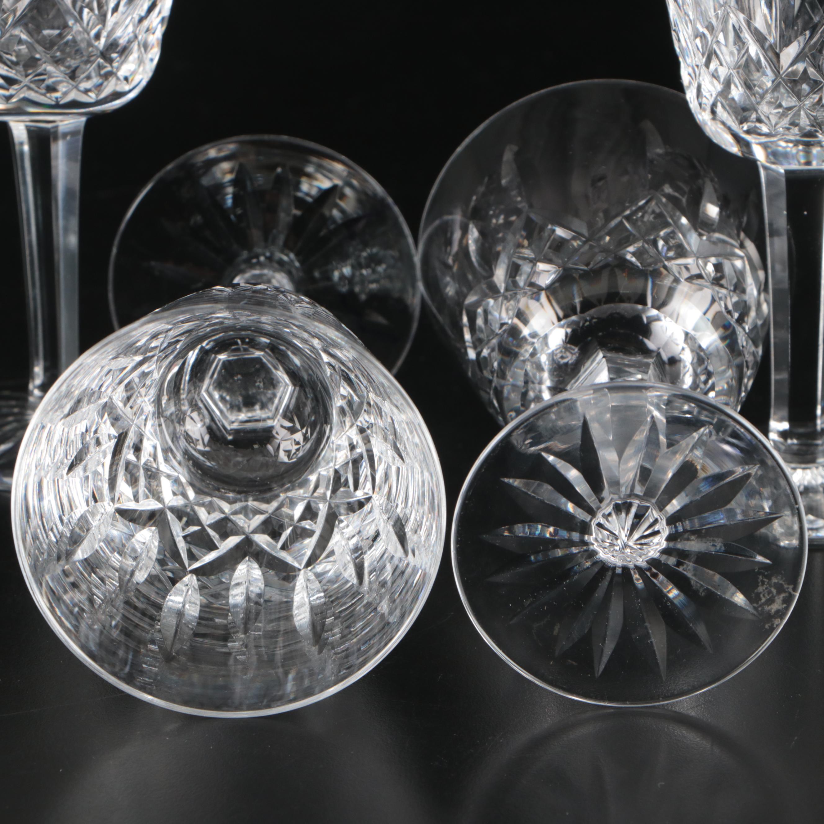 Waterford "Lismore" Crystal Claret Wine Glasses