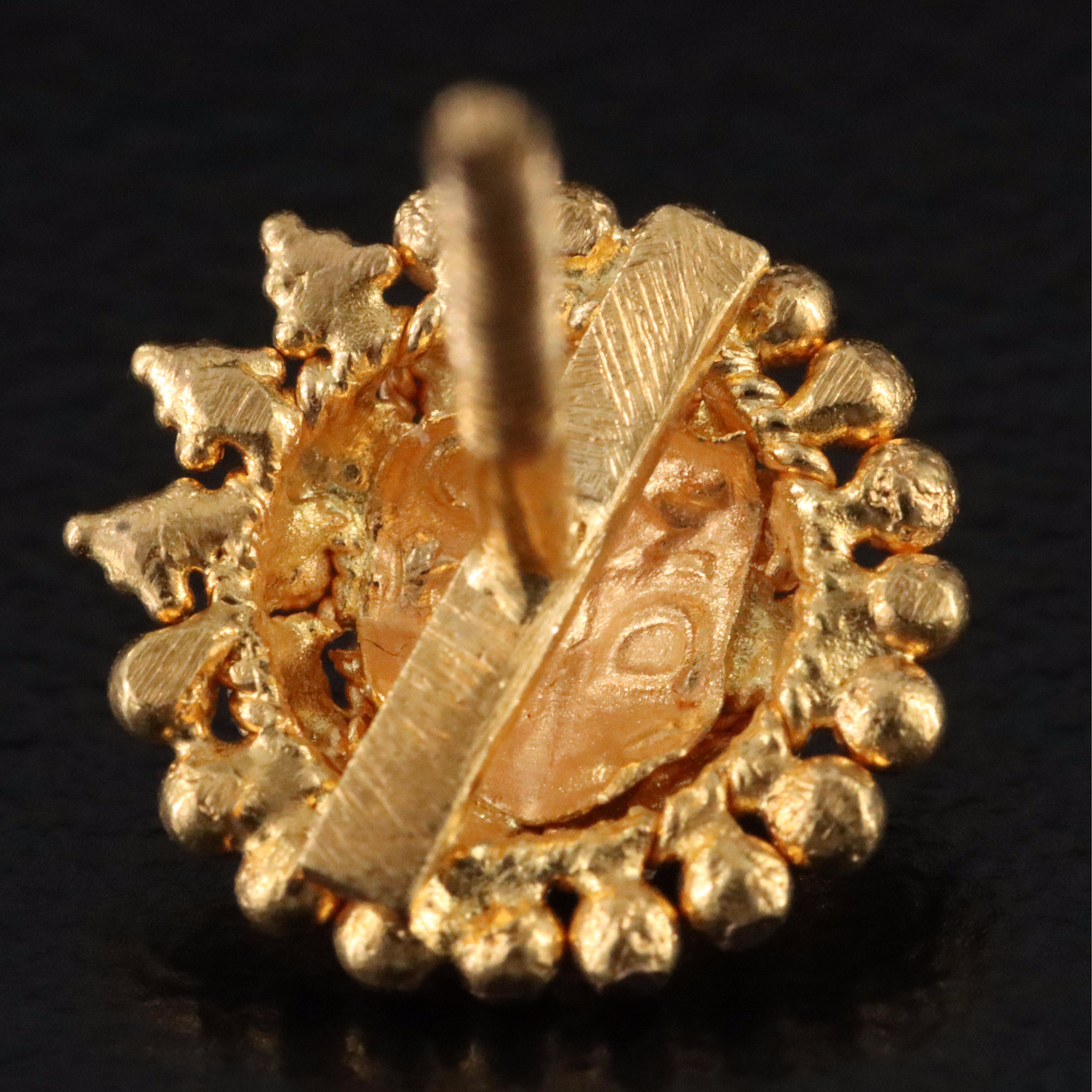 20K Bead Stud Earrings