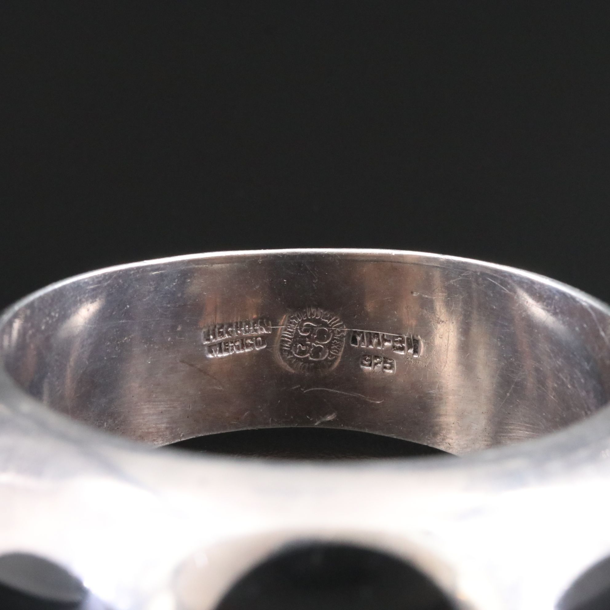 Talleres de Los Ballesteros Sterling Faux Black Onyx Bracelet