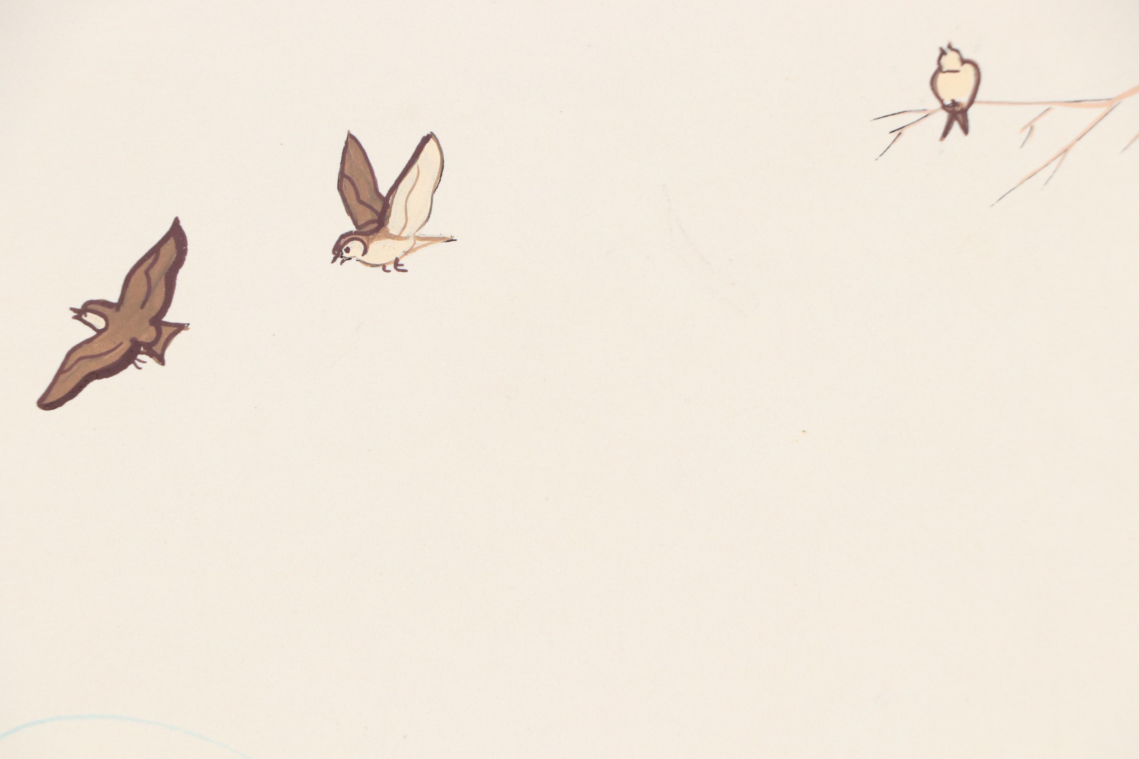 Beatien (Little No Shirt) Yazz Southwestern Figural Gouache Painting