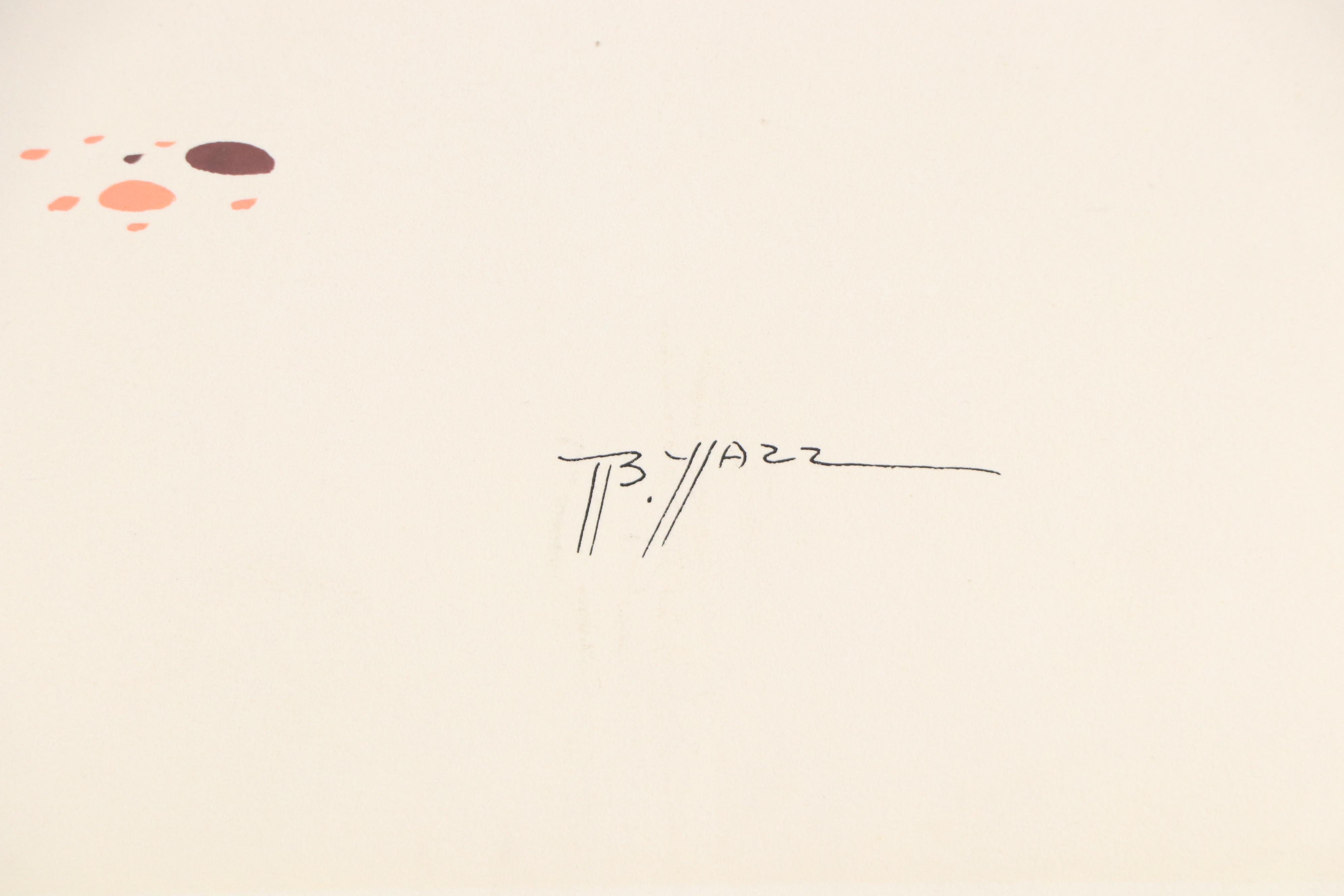 Beatien (Little No Shirt) Yazz Southwestern Figural Gouache Painting