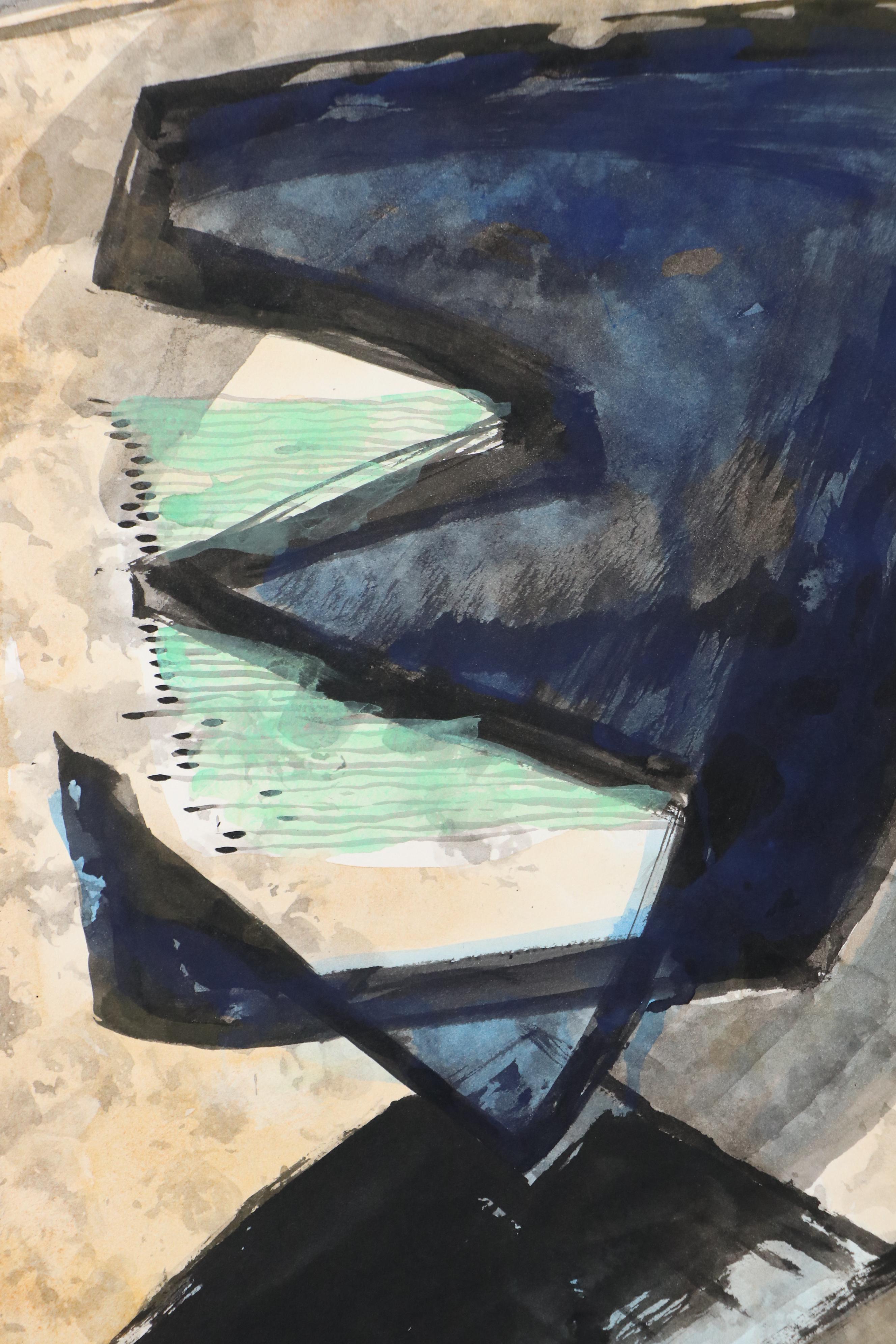 Chris Ritter Modern Watercolor Painting, Mid–Late 20th Century