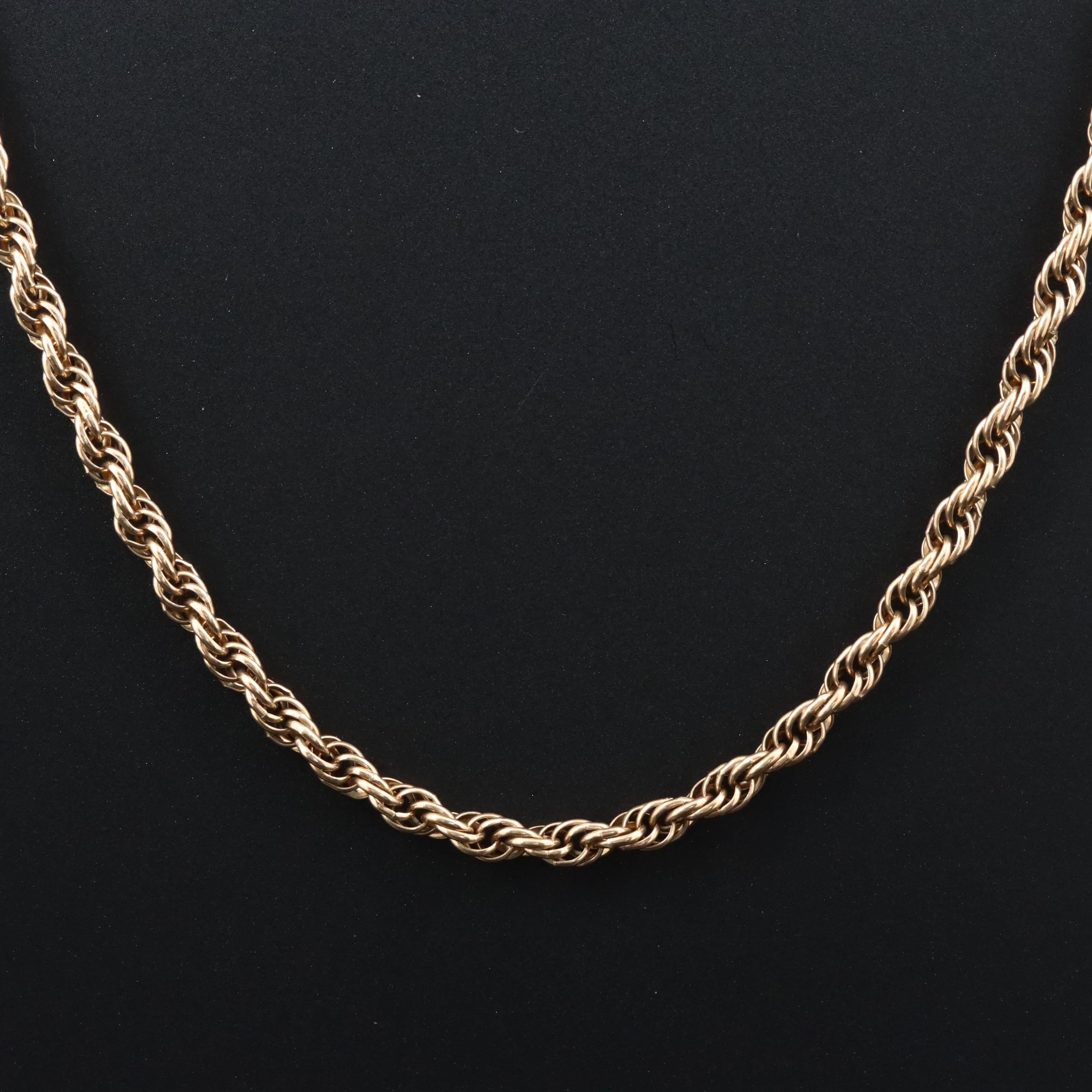 14K Rope Chain Necklace