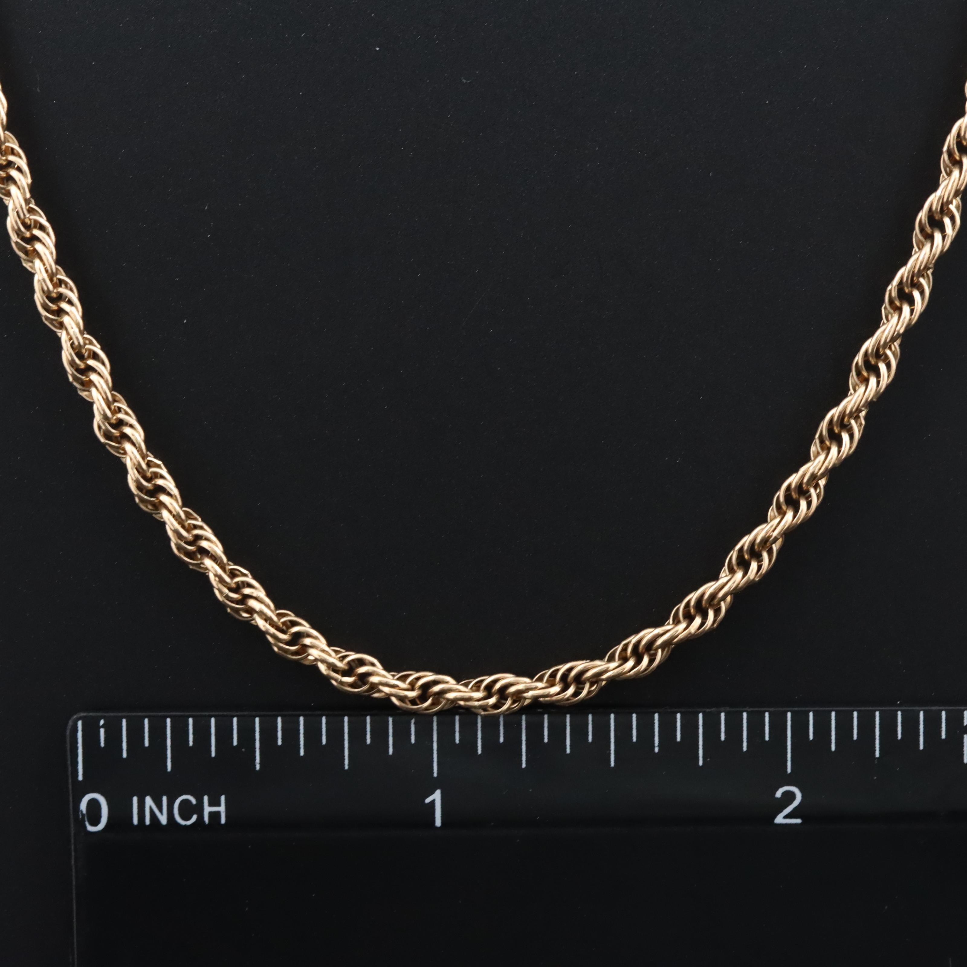 14K Rope Chain Necklace