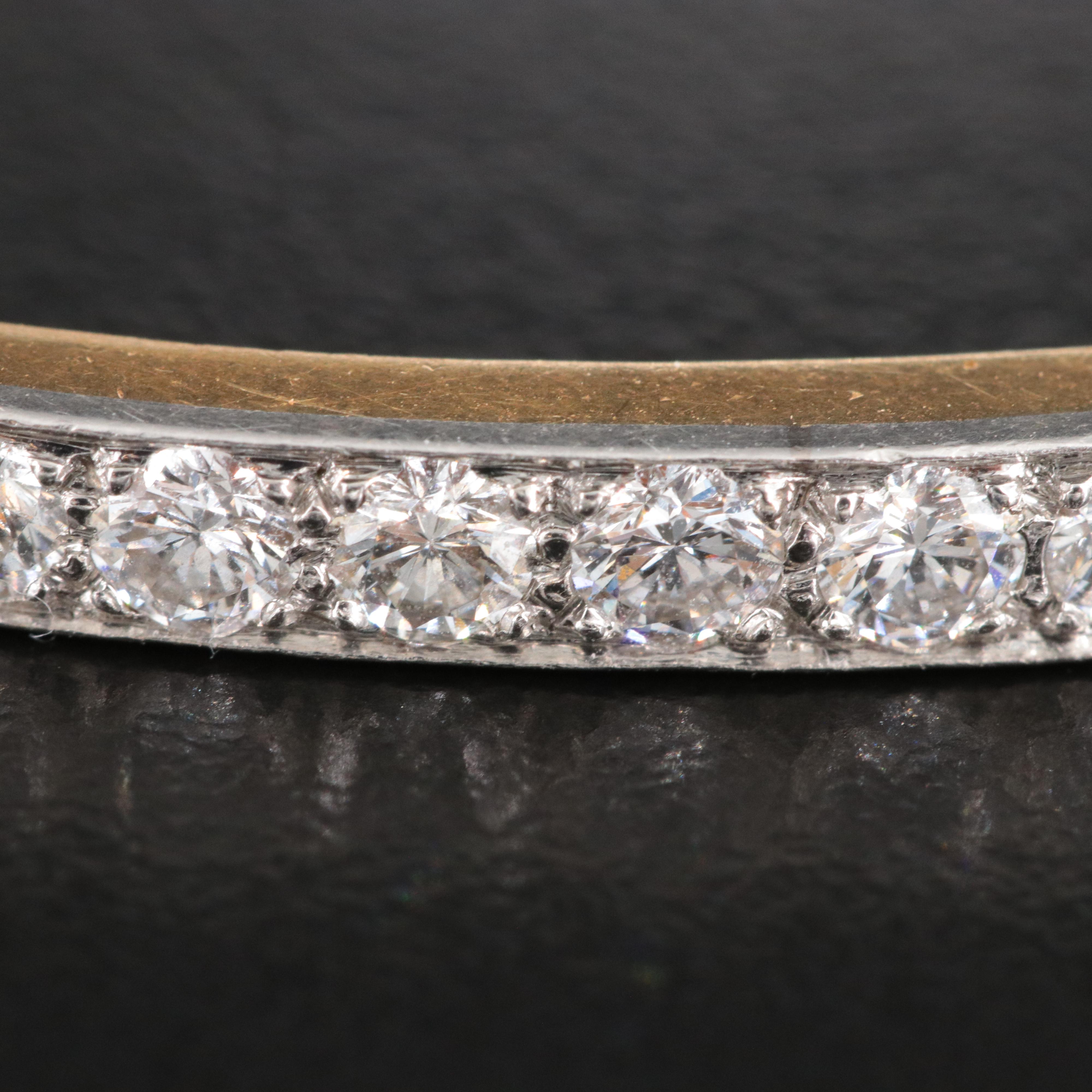 Oscar Heyman Bros. 18K 2.50 CTW Diamond Hinged Bracelet with Platinum Settings
