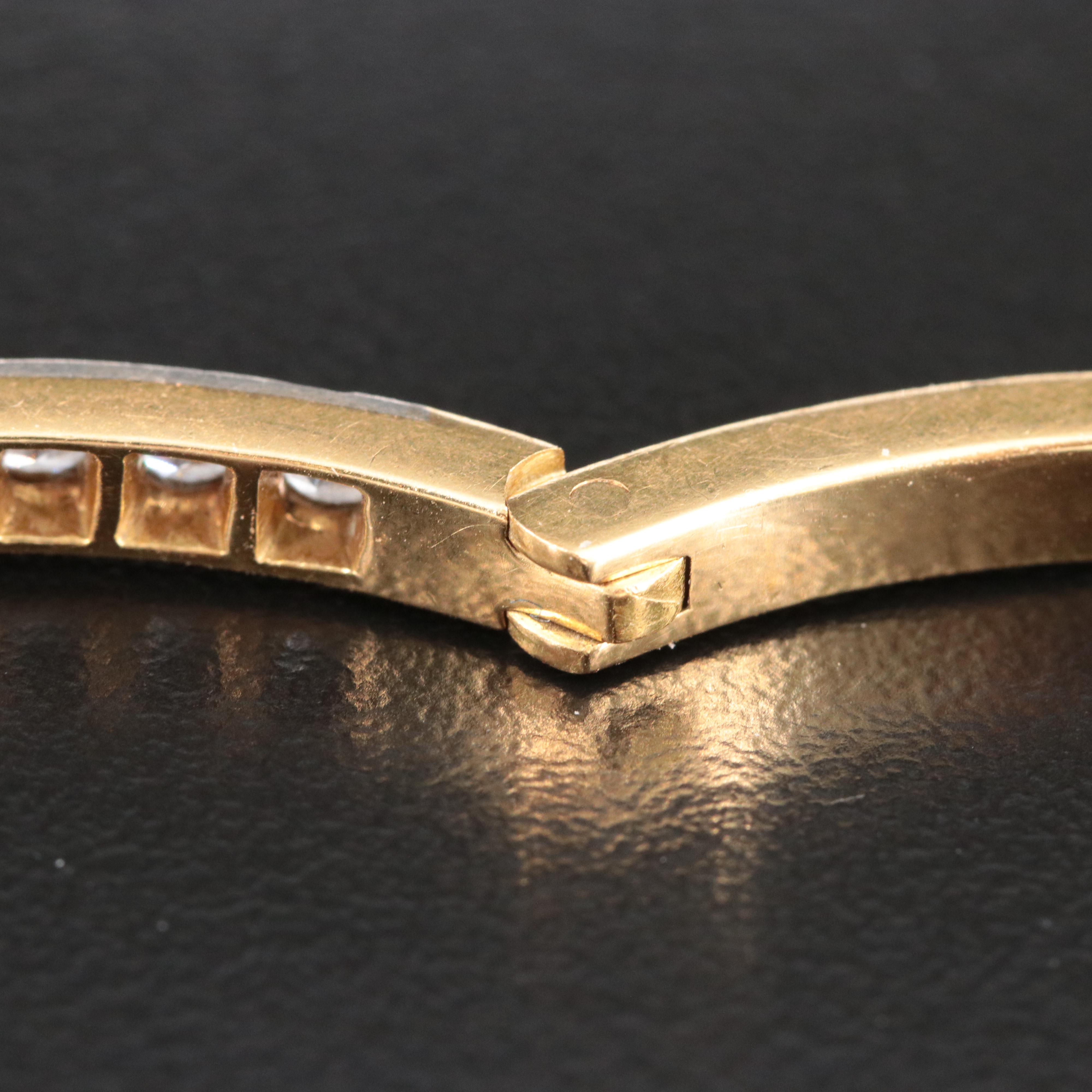 Oscar Heyman Bros. 18K 2.50 CTW Diamond Hinged Bracelet with Platinum Settings