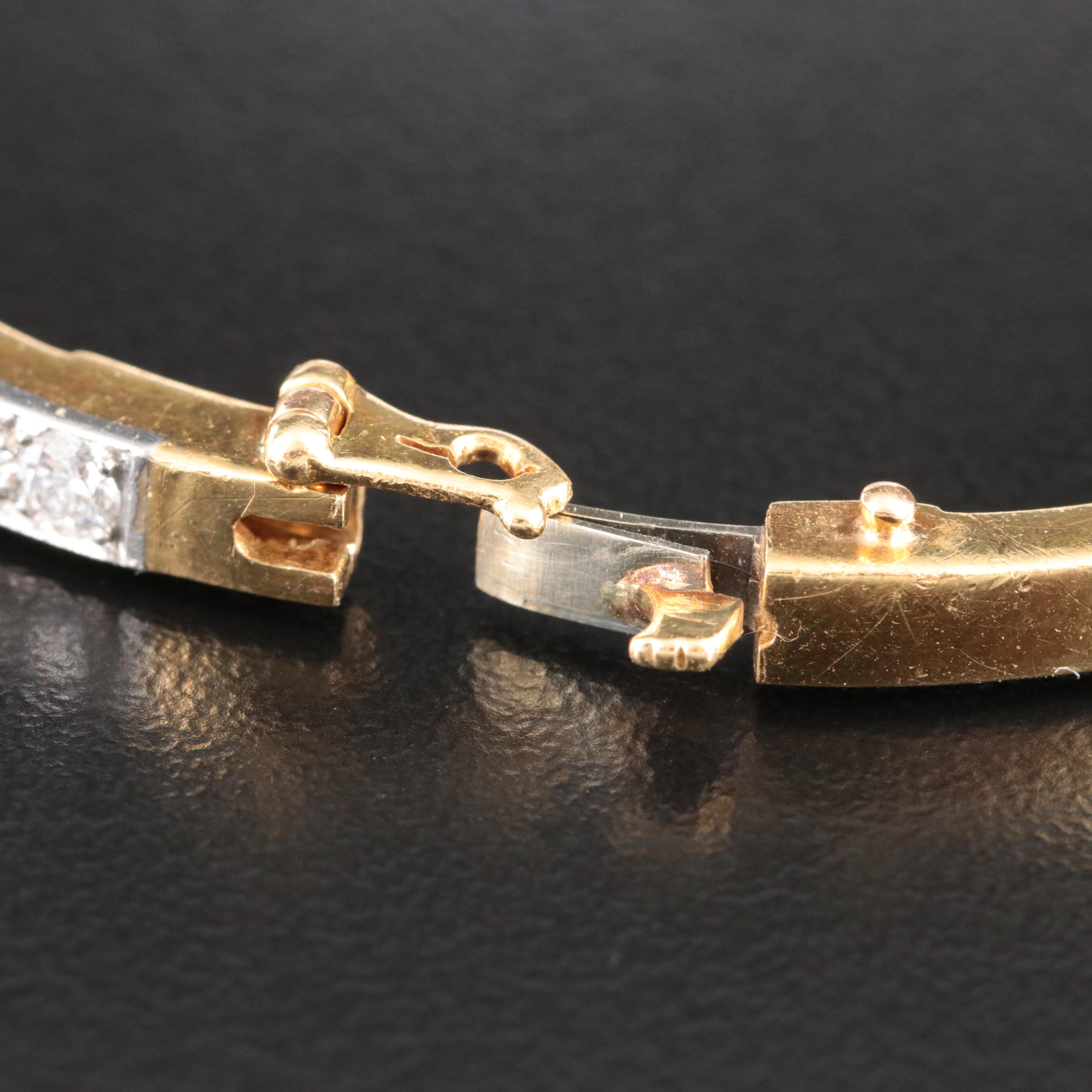 Oscar Heyman Bros. 18K 2.50 CTW Diamond Hinged Bracelet with Platinum Settings