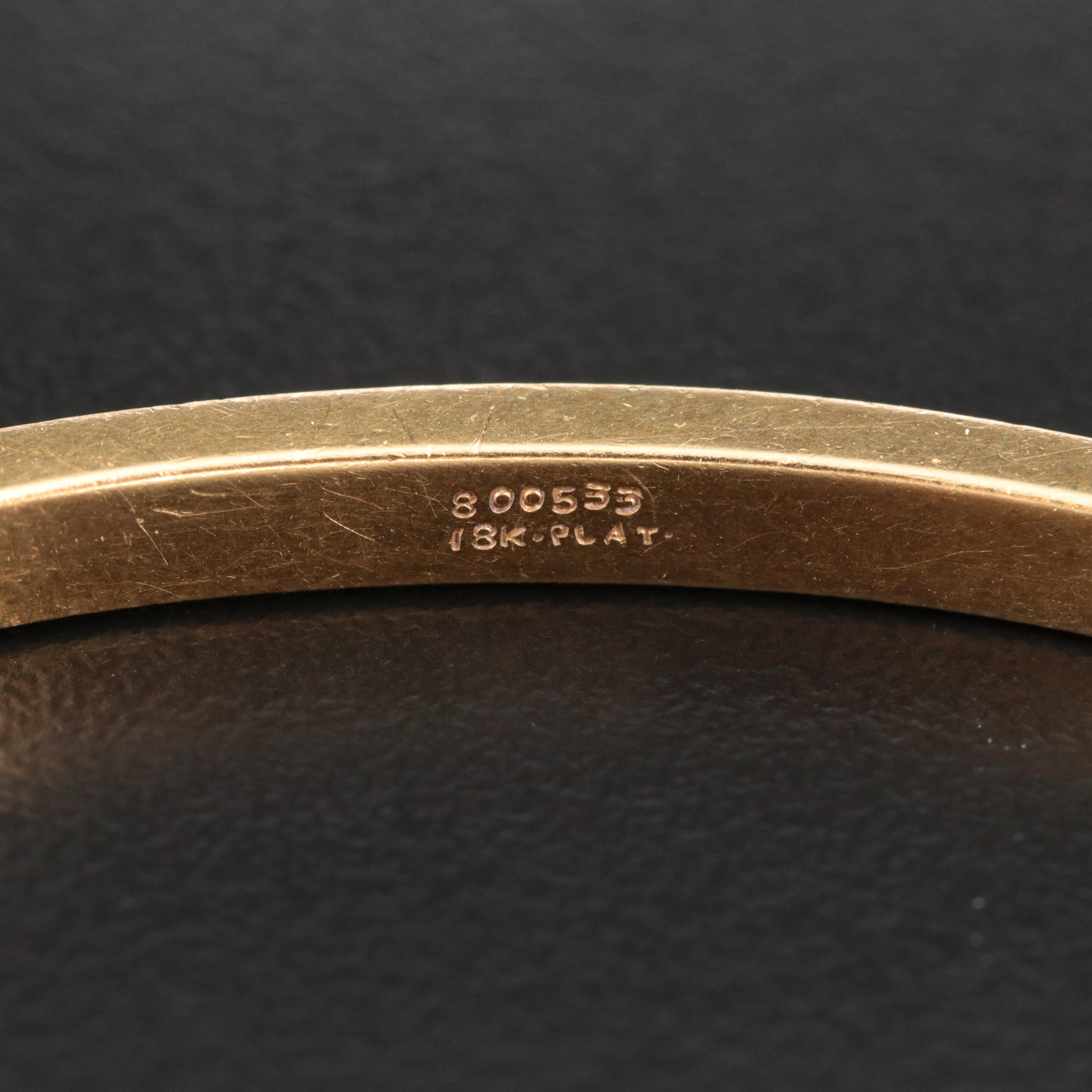 Oscar Heyman Bros. 18K 2.50 CTW Diamond Hinged Bracelet with Platinum Settings