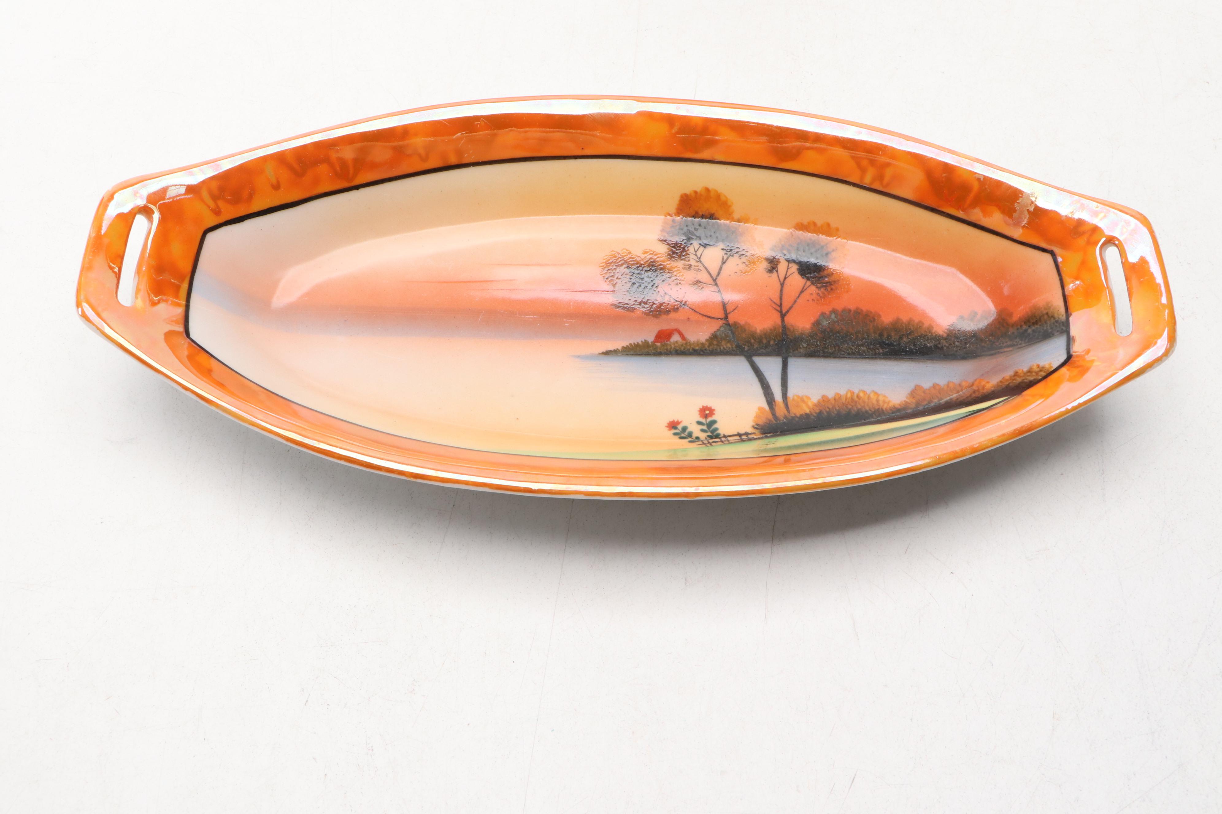 Oscar and Edgar Gutherz Porcelain Footed Bowl with Japanese Porcelain Tableware