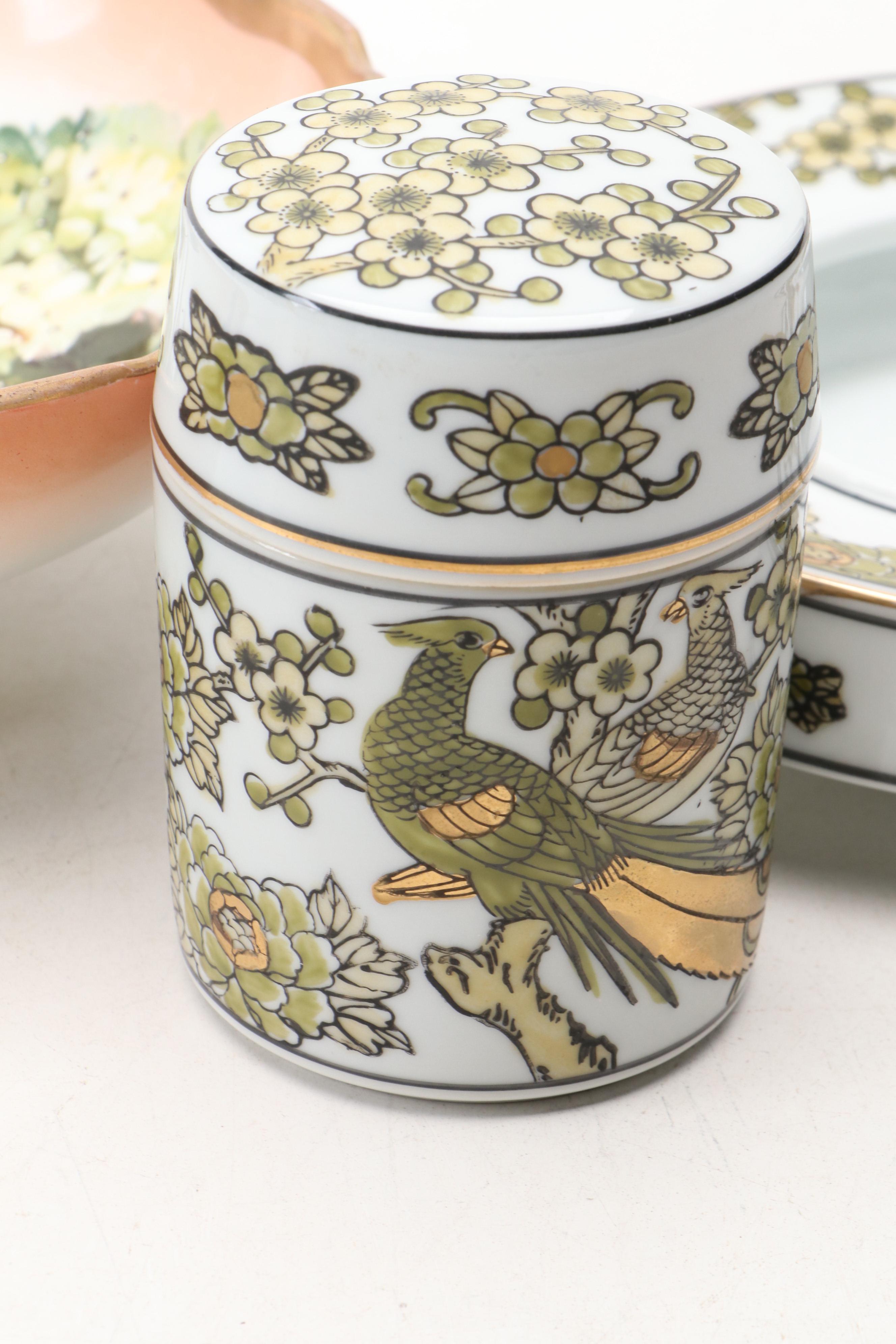 Oscar and Edgar Gutherz Porcelain Footed Bowl with Japanese Porcelain Tableware