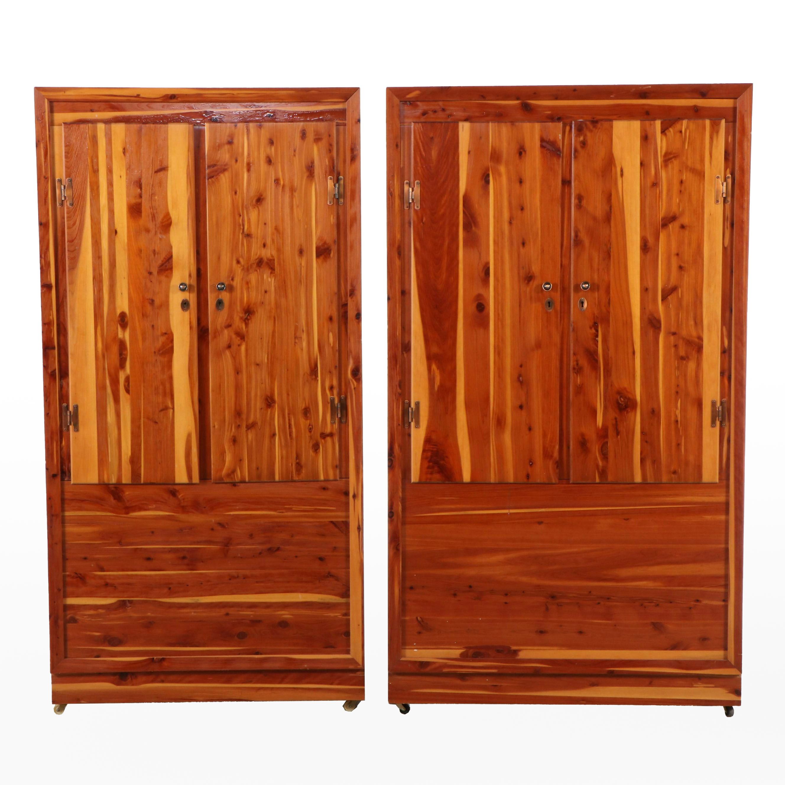 Pair of Murphy Mfg. Co. Red Cedar Wardrobes