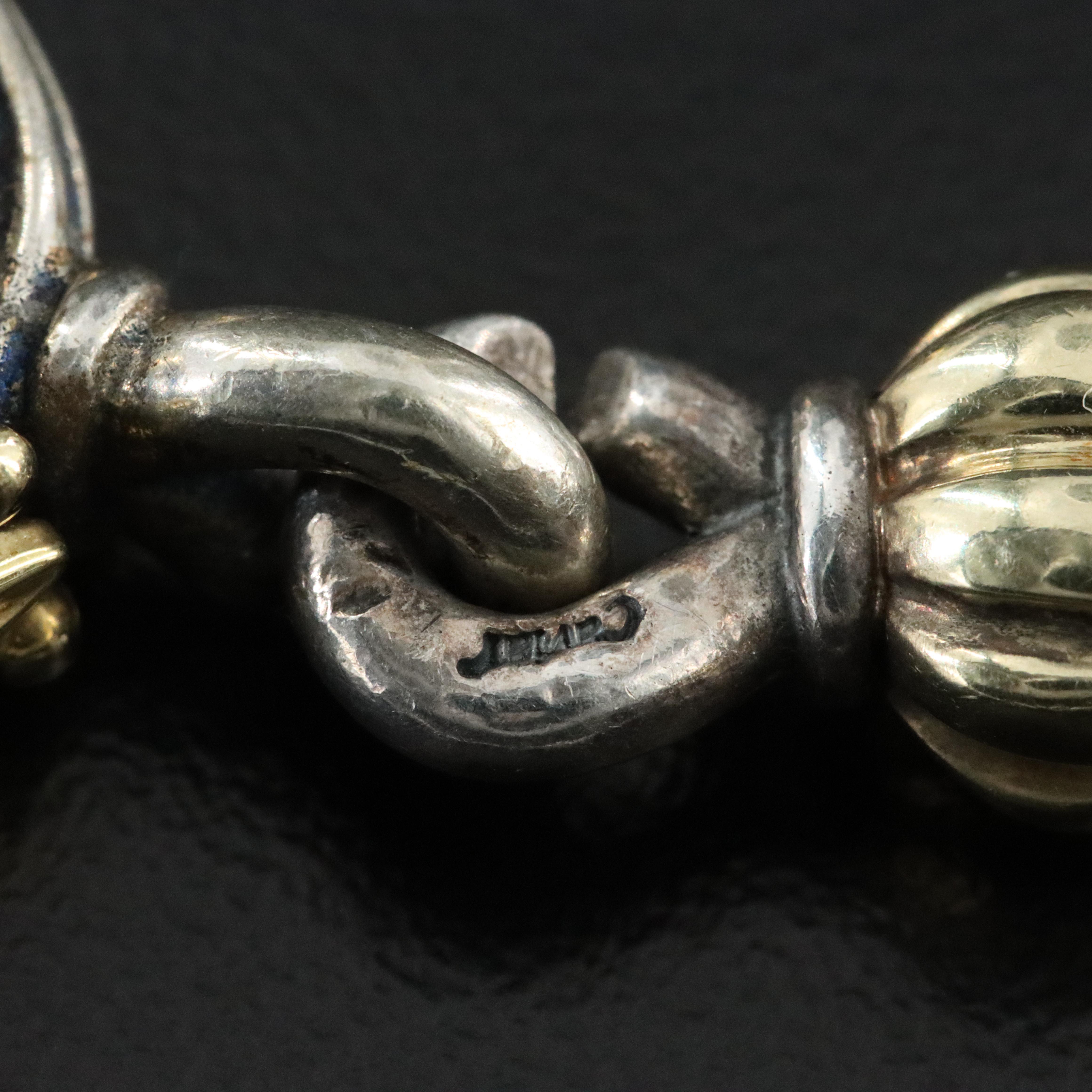 Caviar Sterling and 18K Citrine Foliate Necklace