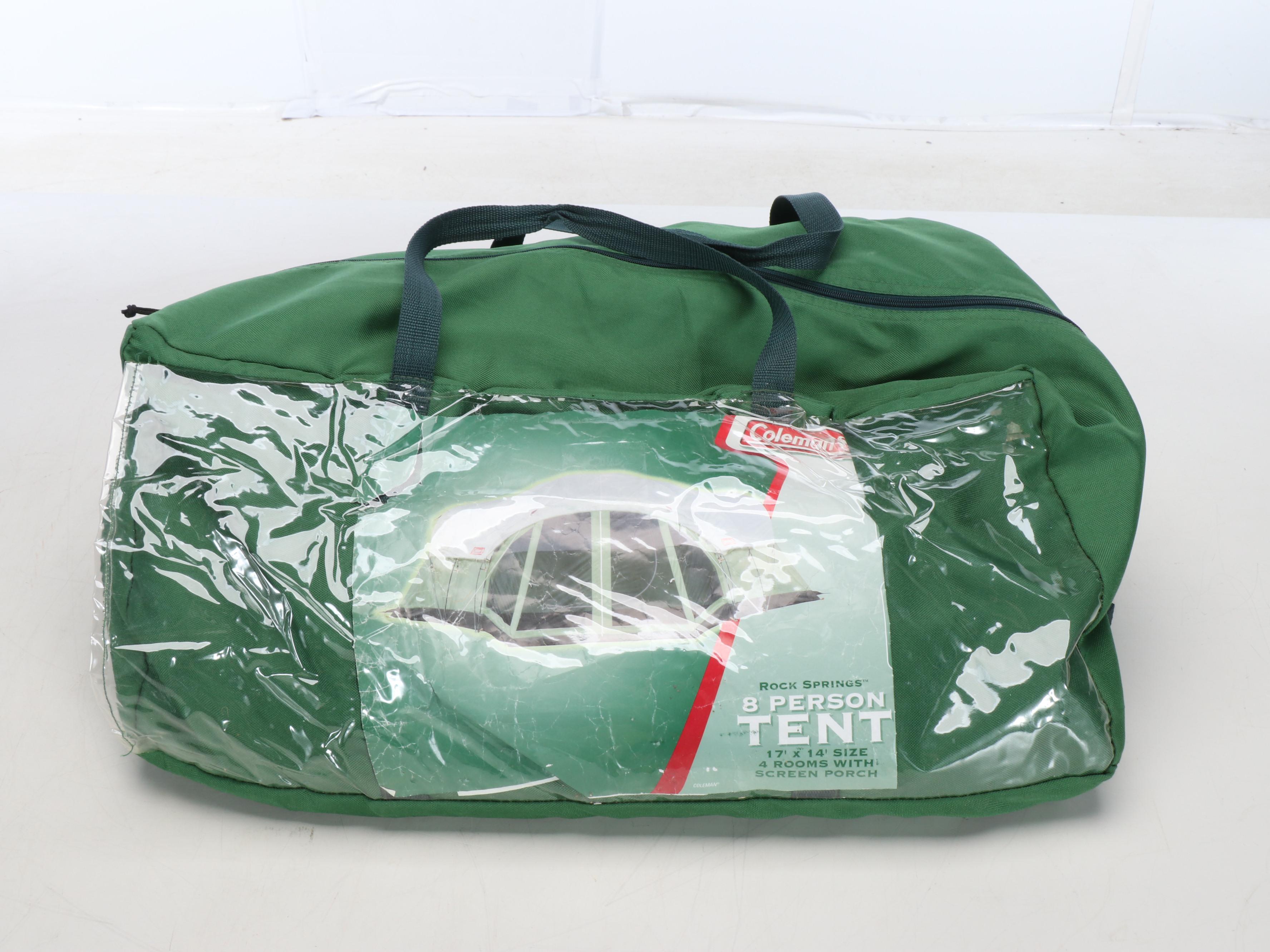 Coleman "Rock Springs" Eight-Person Tent with Duffel Bag and Cover