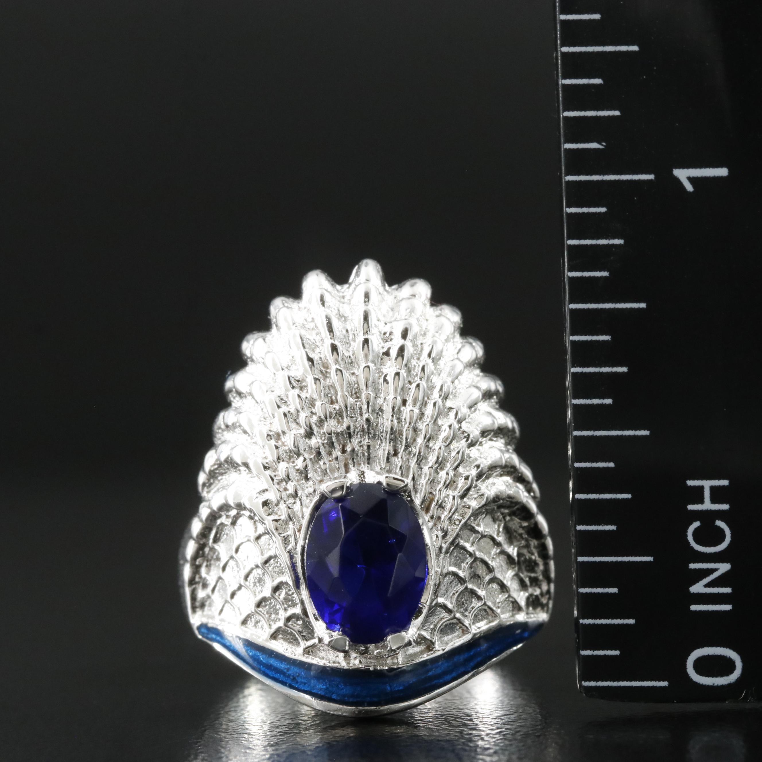 Erté by Circle of Fine Arts Luna Sterling and Crystal Ring