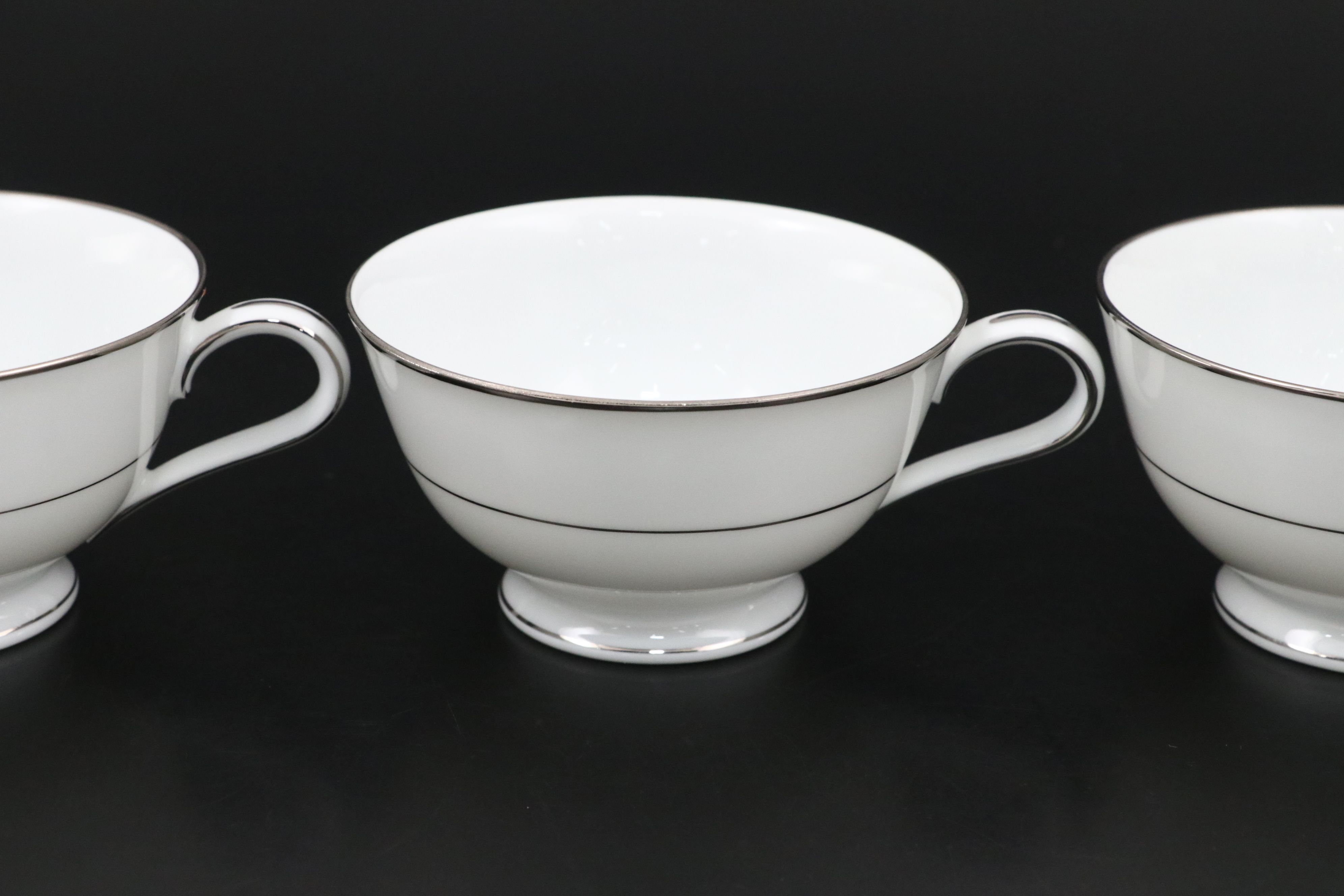 Noritake "Envoy" Platinum Trim Ceramic Dinnerware, Mid to Late 20th Century