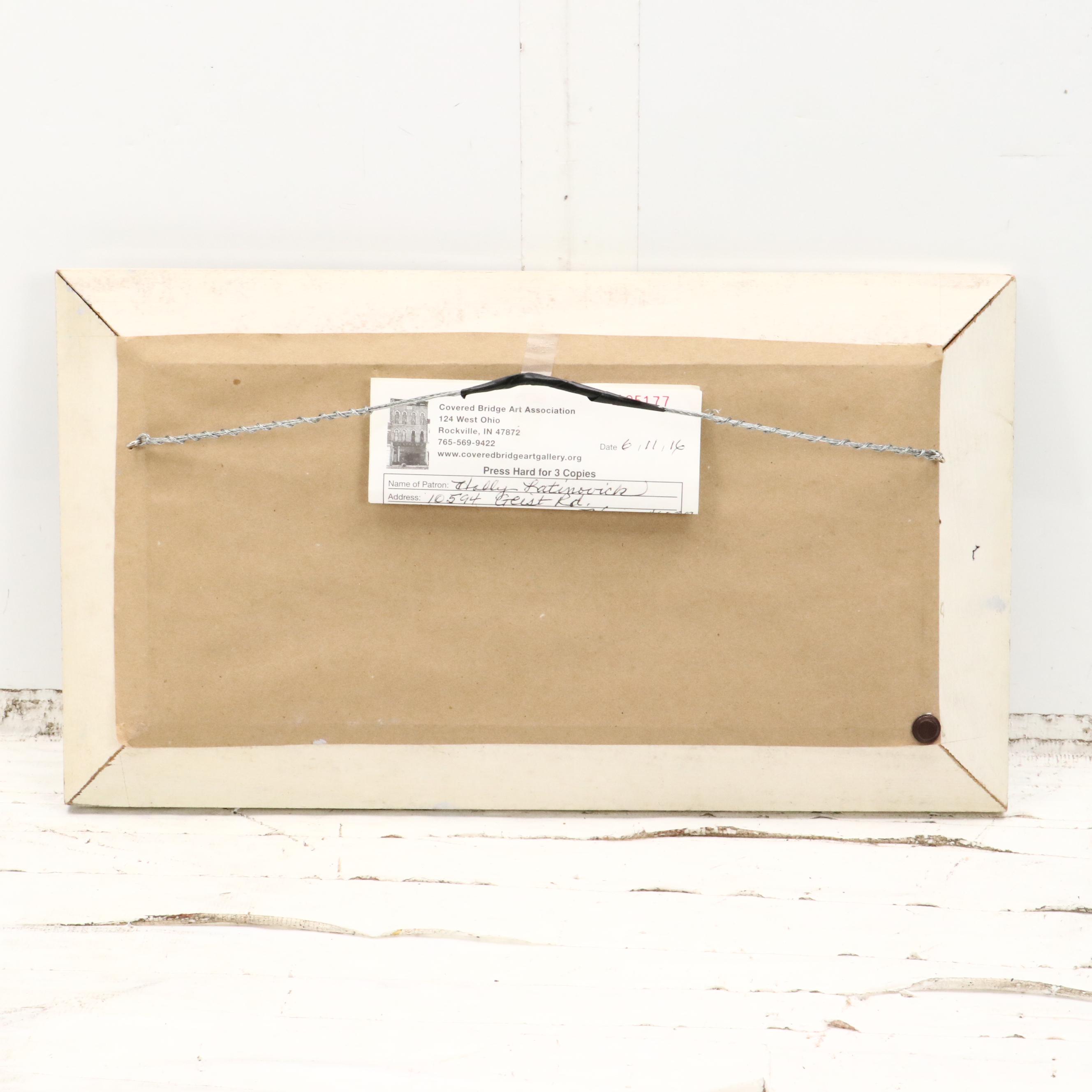 Mixed Media Painting of Poppies with Textile Collage Details