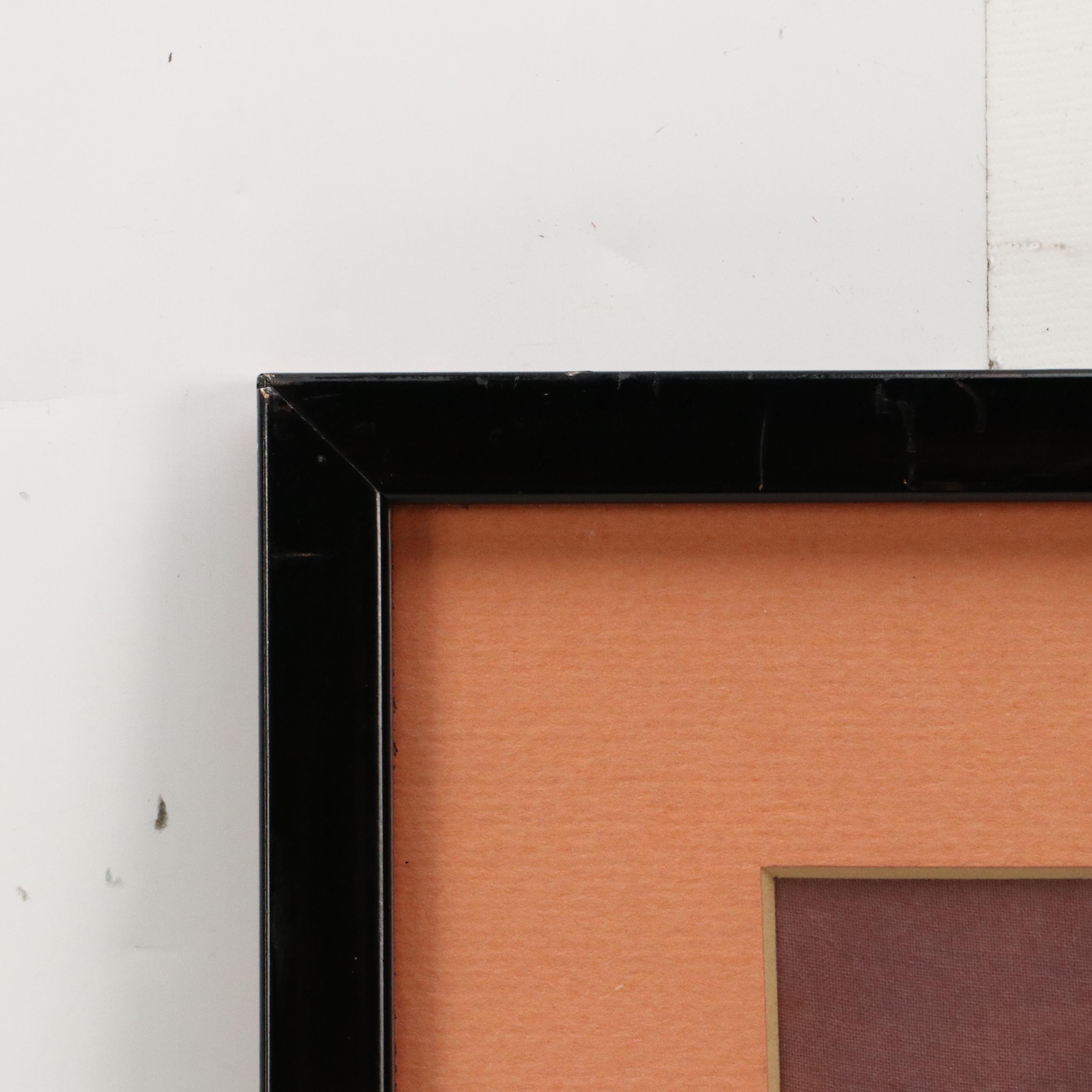 Ella Ra'ayoni Textile Collage of Musician Playing Cello