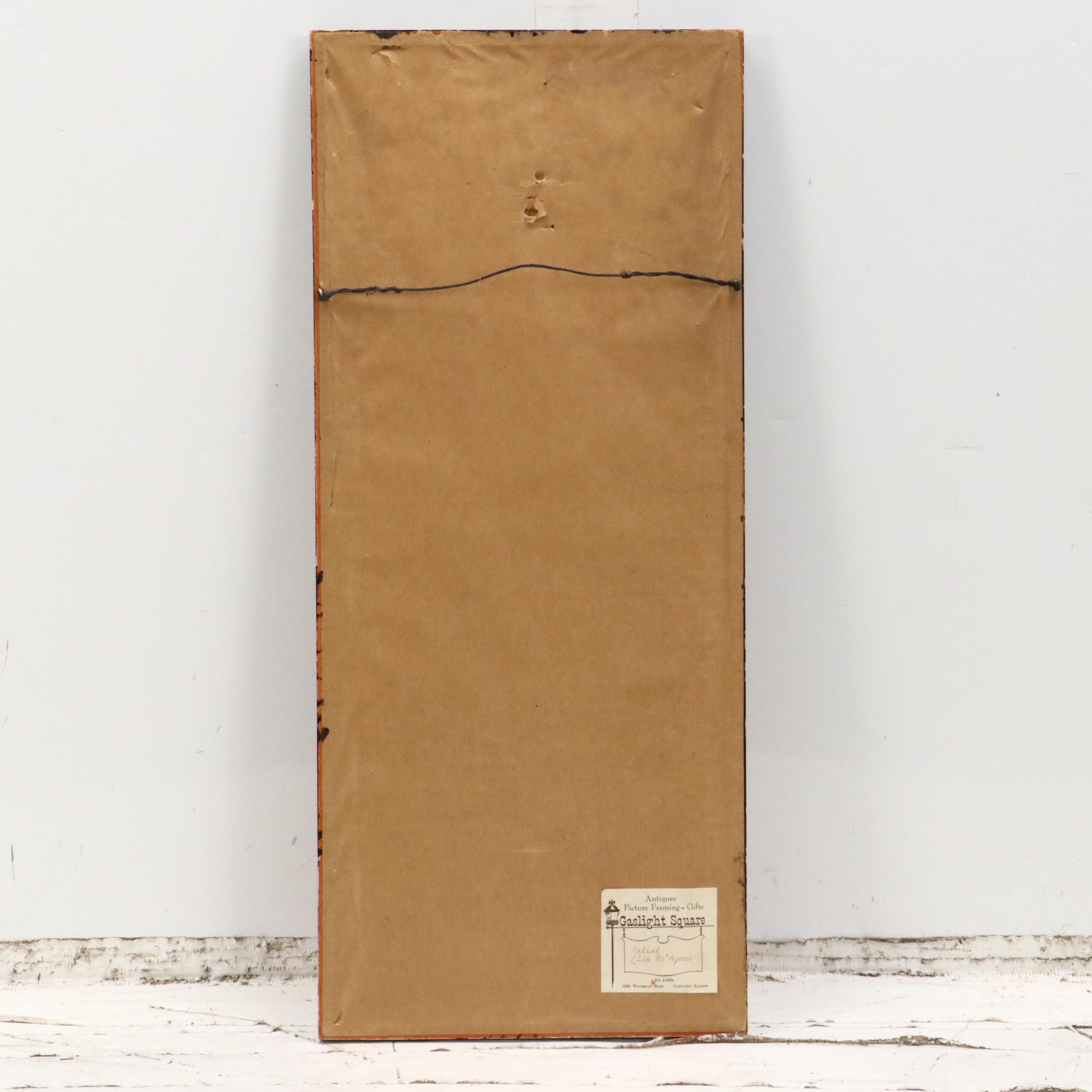 Ella Ra'ayoni Textile Collage of Musician Playing Cello