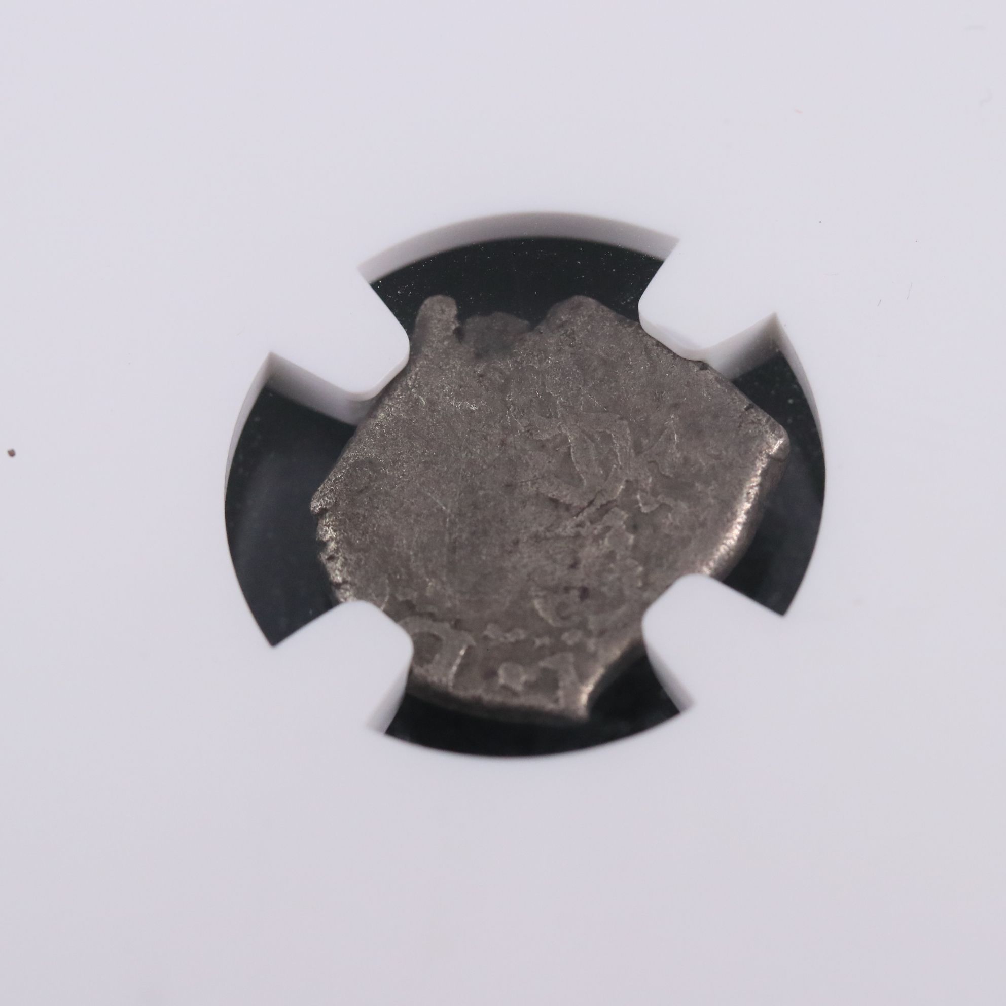 Two Spanish Colonial Shipwreck 1/2-Real Silver Cob Coins, ca. 1700, NGC Genuine