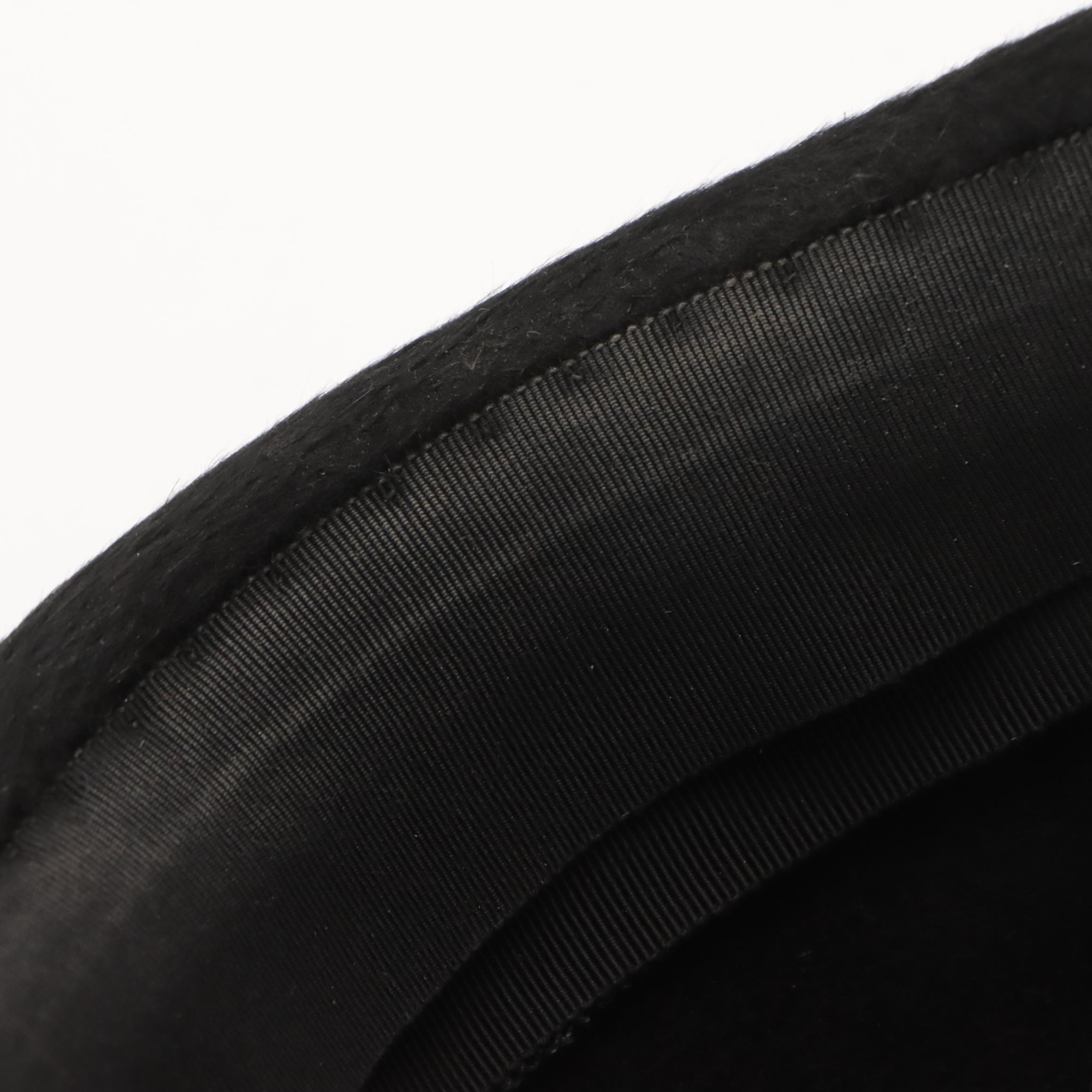 Leslie James Fur Felt Bumper Hat and Other Wool Scarf with Mink Fur Tails, 1940s