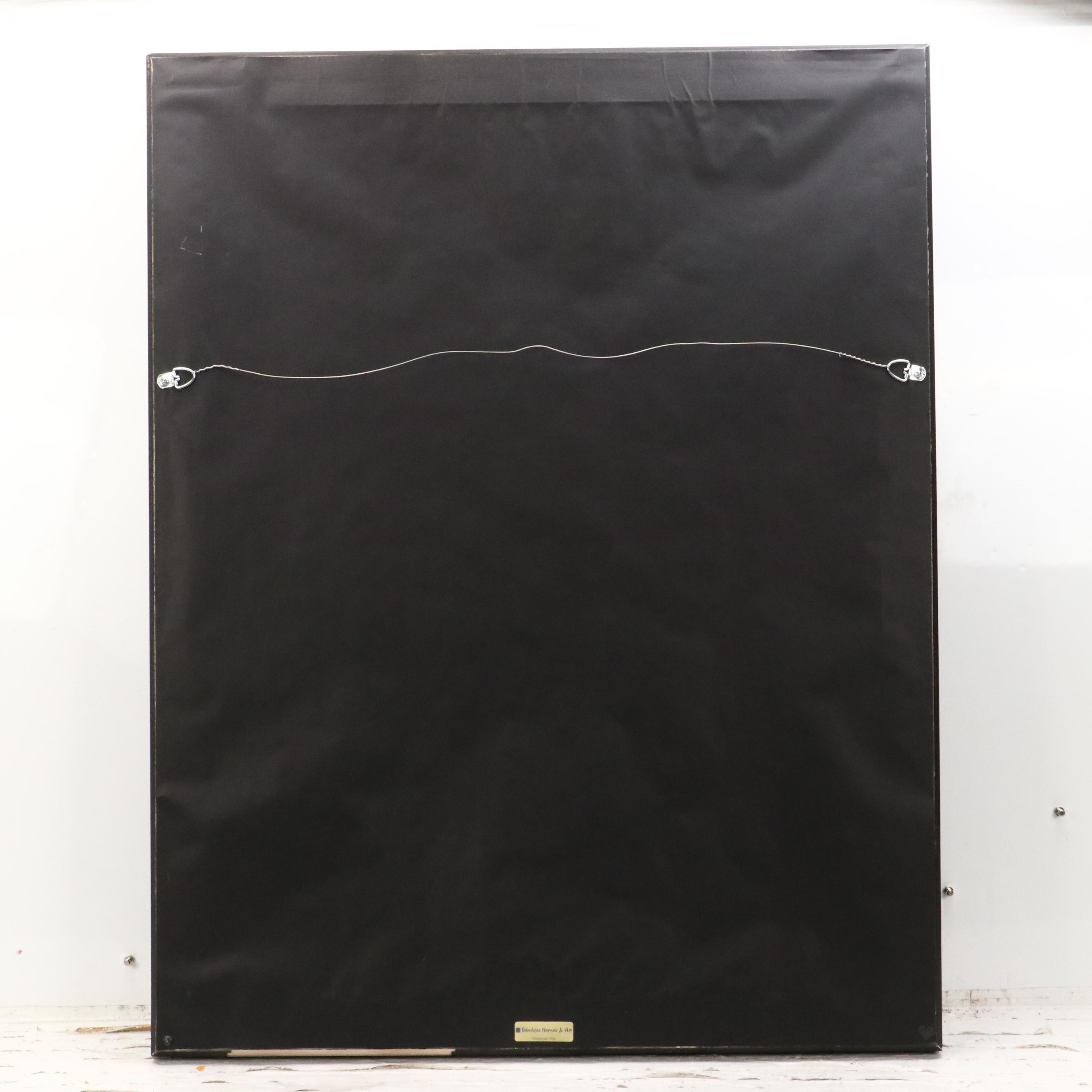 Oil Painting Portrait of Young Woman Holding Bouquet