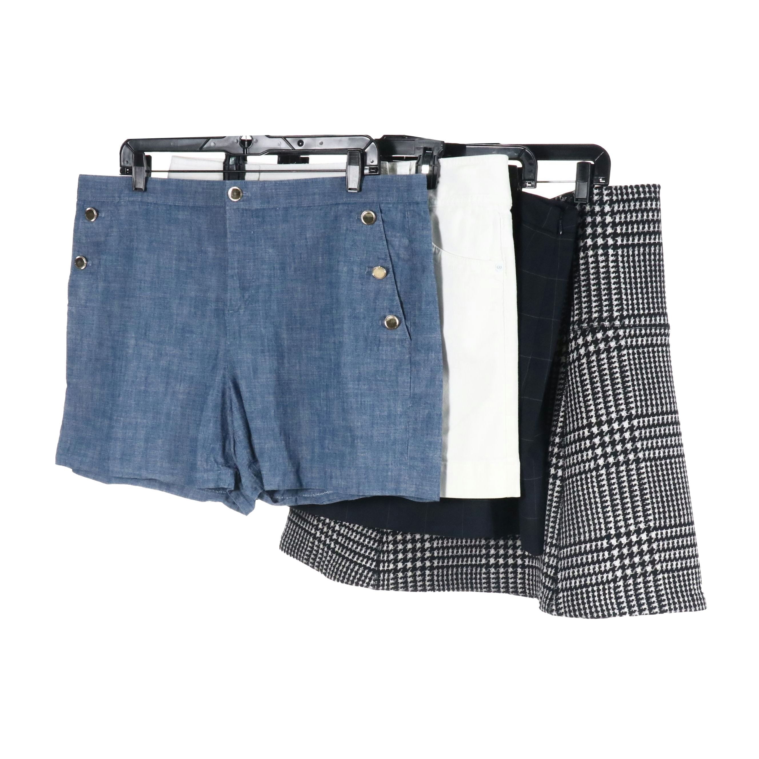 Banana Republic Mini Shirt and Shorts with Ann Taylor Loft Denim Skirt and More