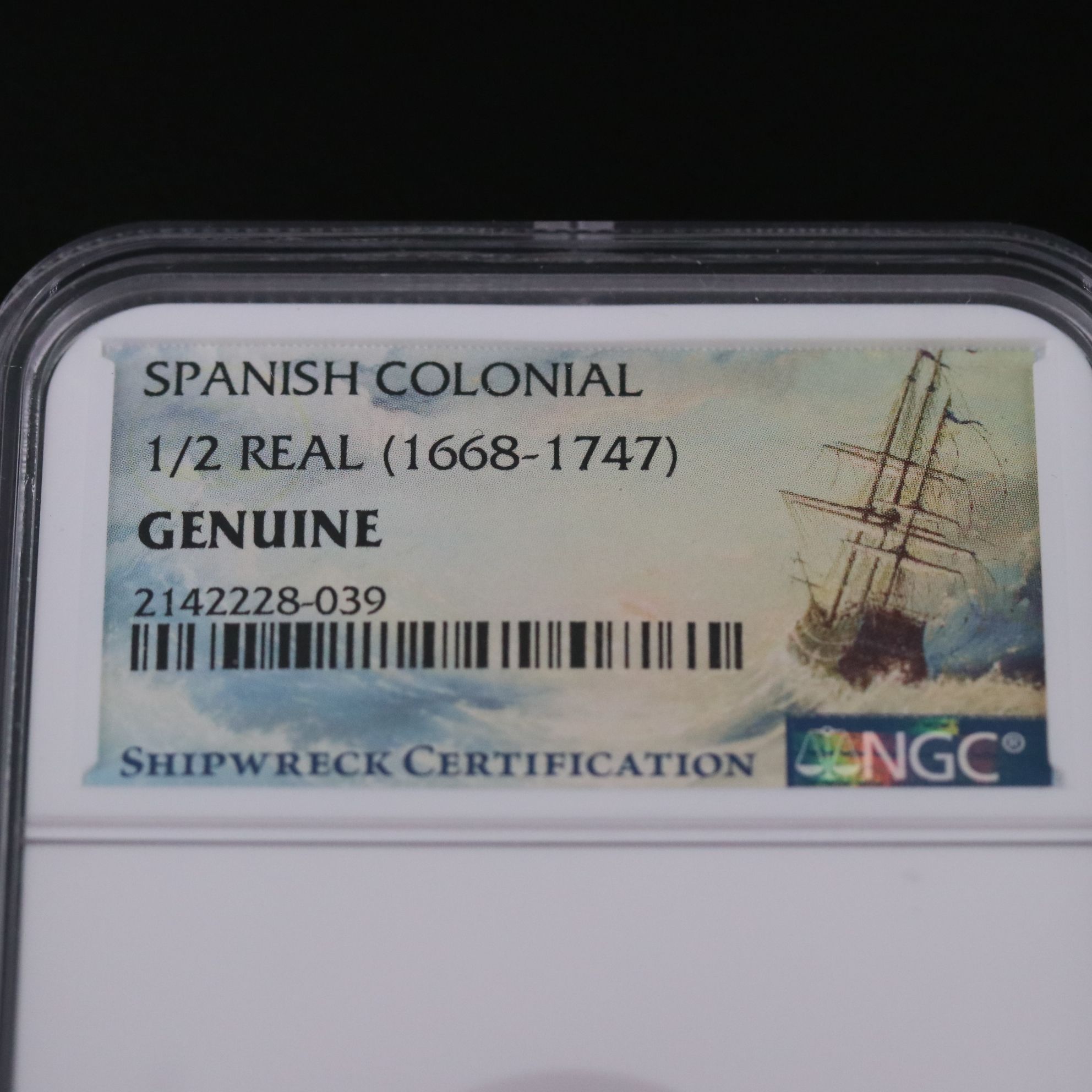 Two Spanish Colonial Shipwreck 1/2-Real Silver Cob Coins, ca. 1700, NGC Genuine