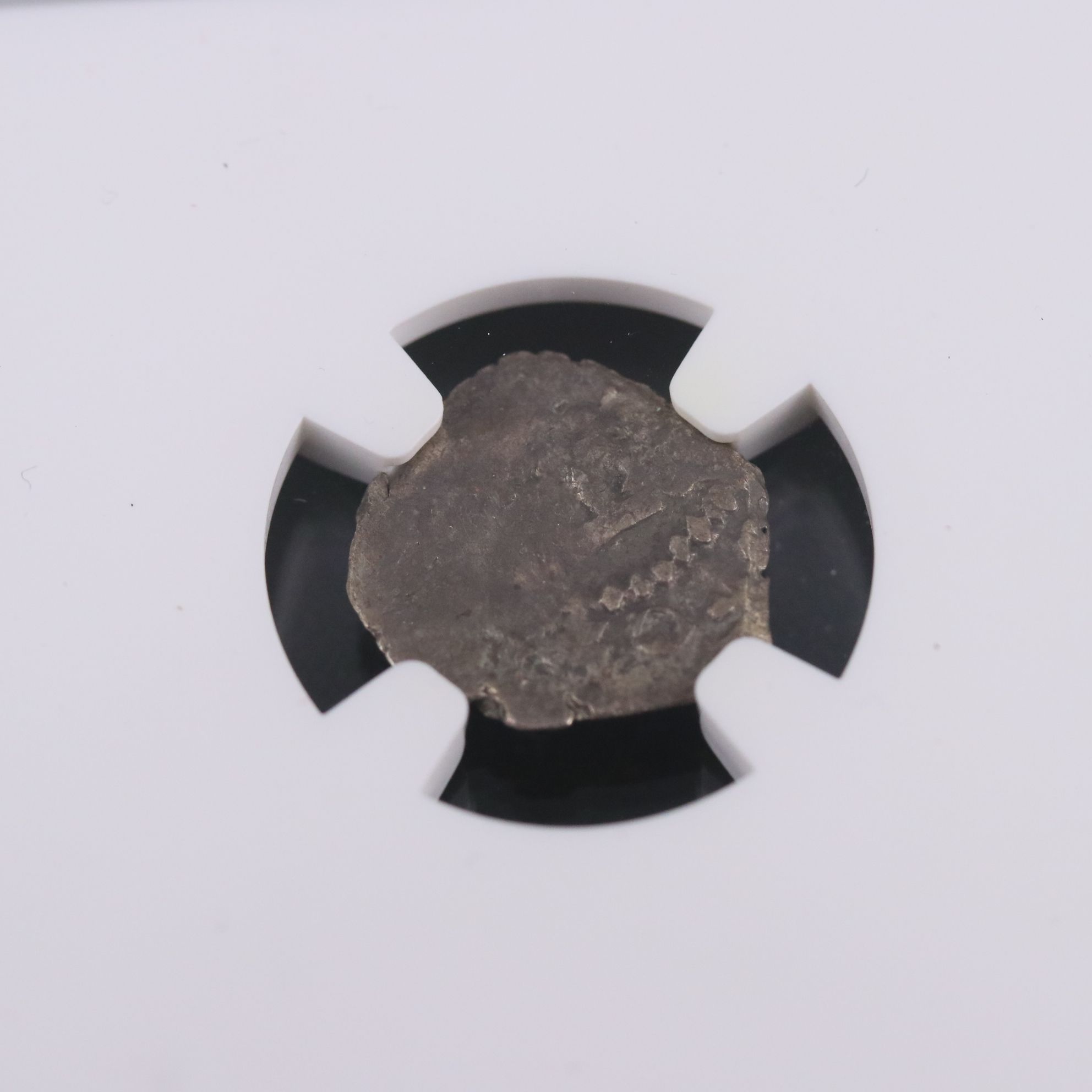 Two Spanish Colonial Shipwreck 1/2-Real Silver Cob Coins, ca. 1700, NGC Genuine